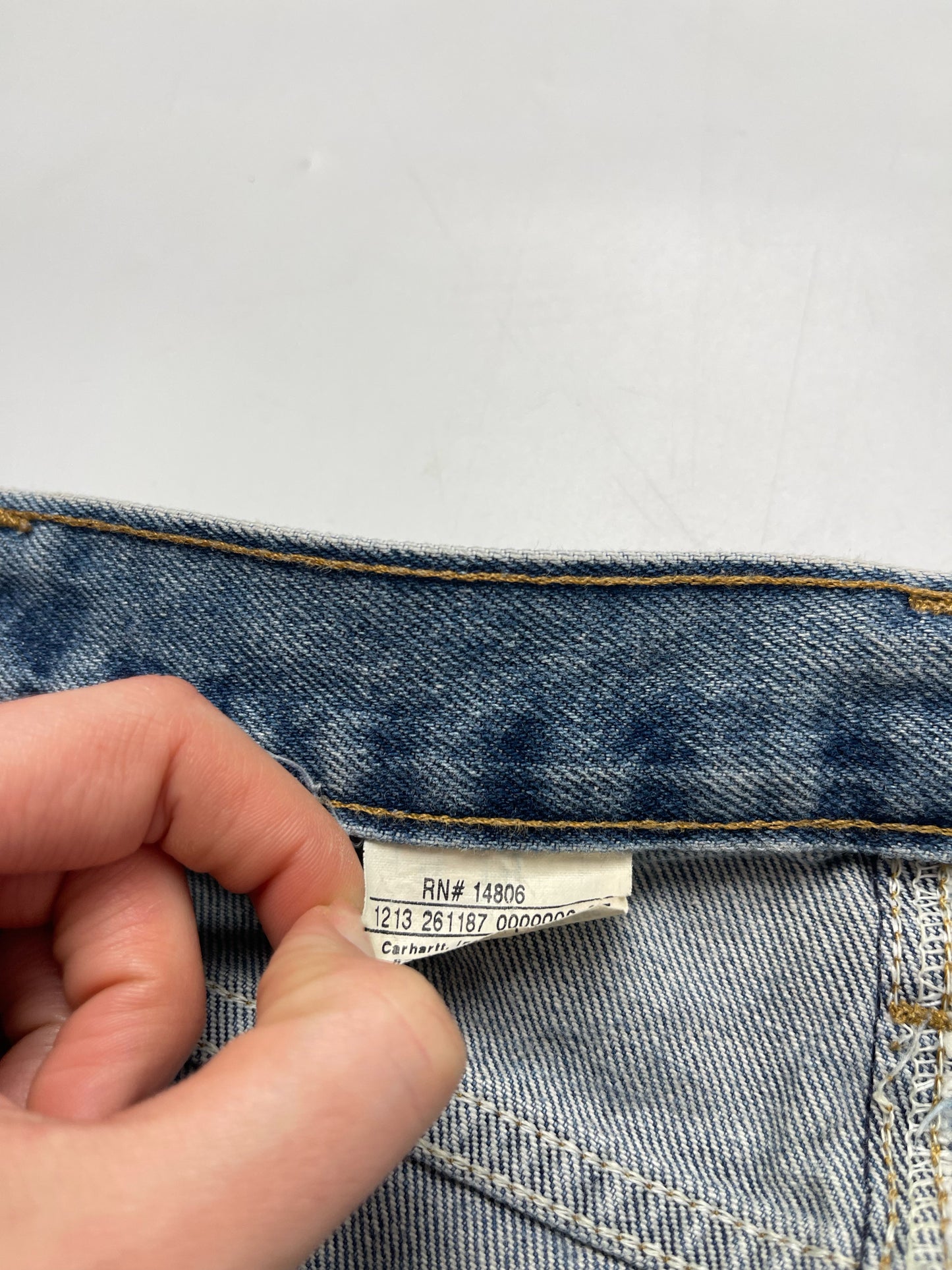 CARHARTT DENIM THRASHED PANTS