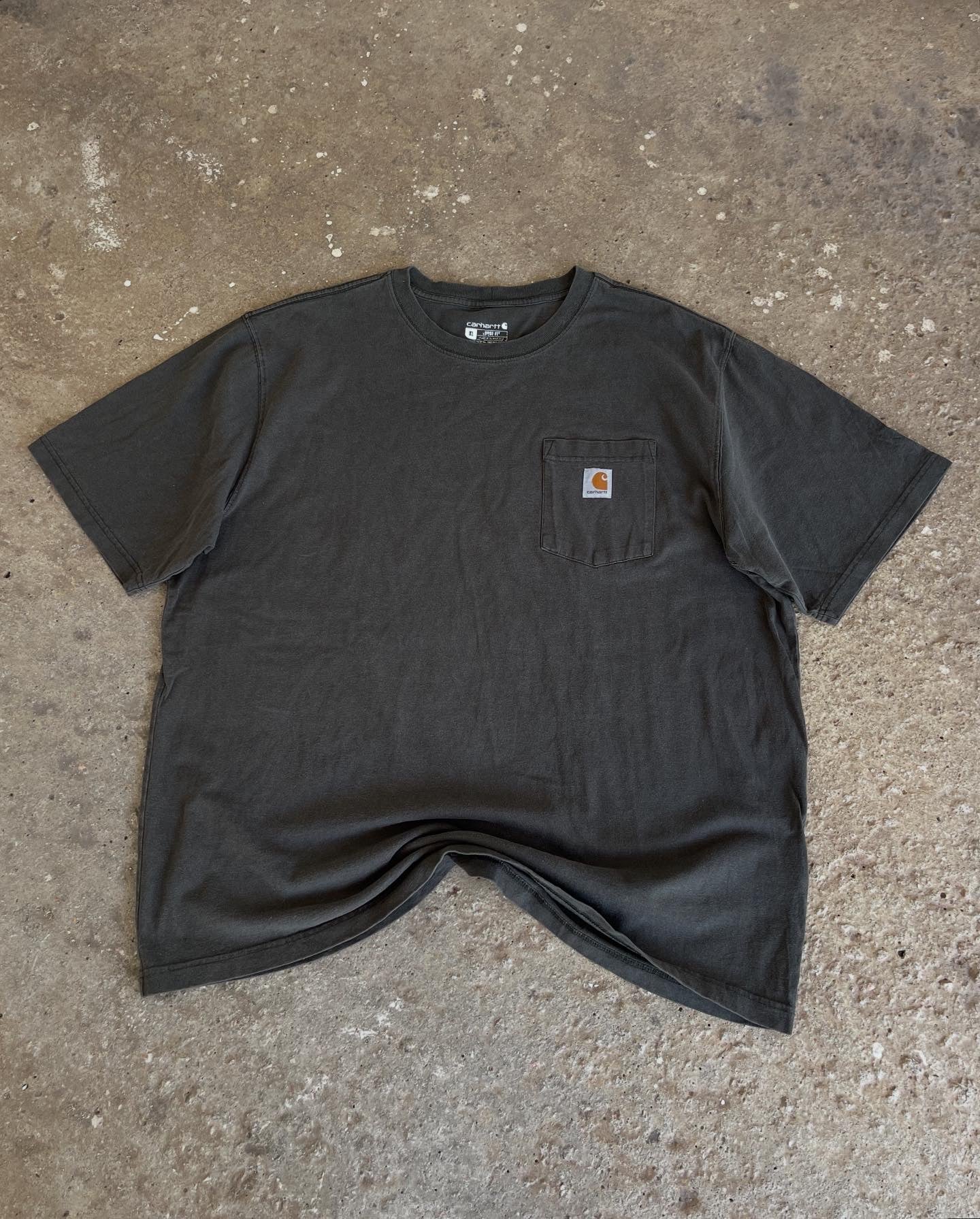 CARHARTT RETRO KHAKI GREEN POCKET T-SHIRT