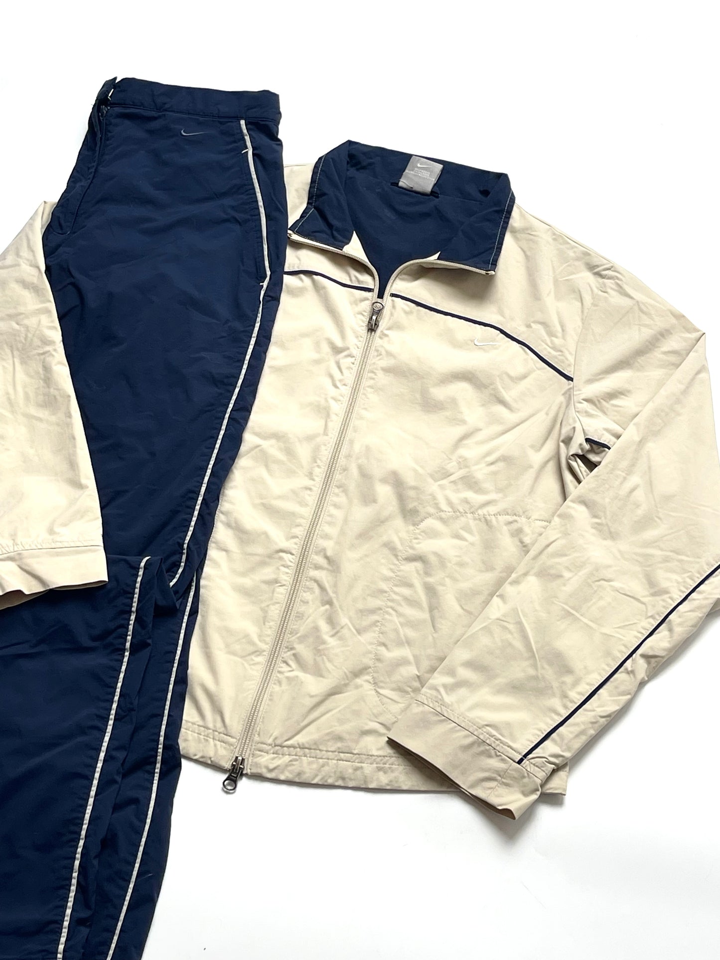 NIKE EARLY 2000s BEIGE-BLUE TRACKSUIT