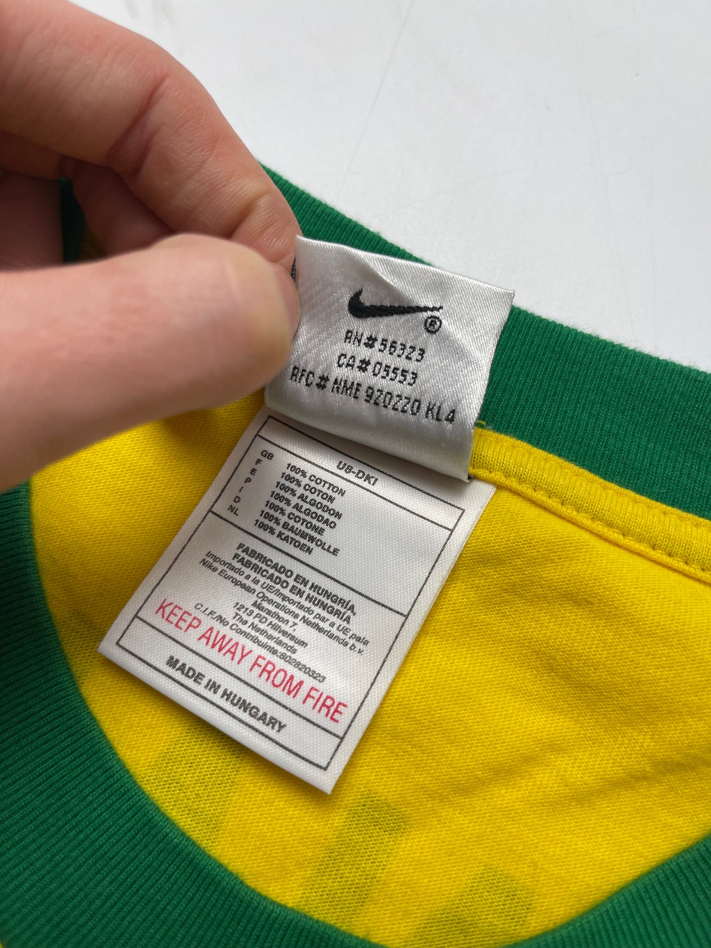 NIKE 1990s BRAZIL RONALDO R9 RARE FOOTBALL T-SHIRT