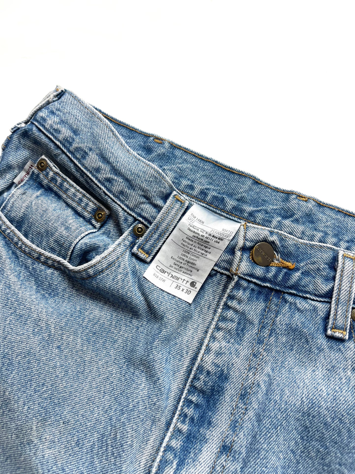 CARHARTT DISTRESSED CUSTOM BERMUDA PANTS