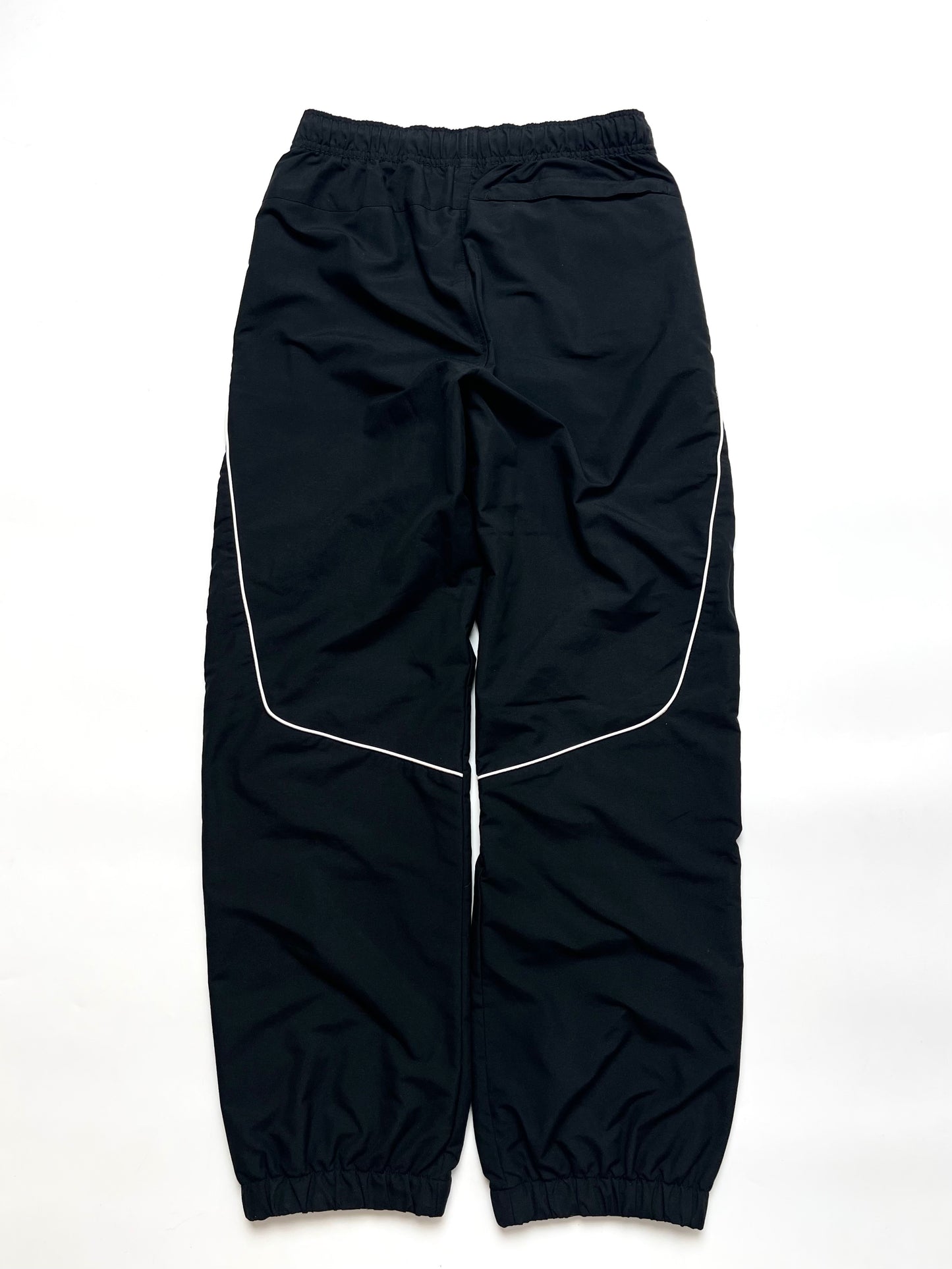 NIKE LATE 2000s BLACK NYLON TRACKPANTS
