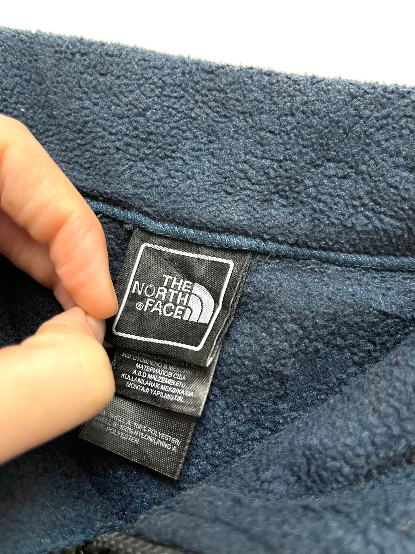 THE NORTH FACE NAVY GREY DENALI FLEECE