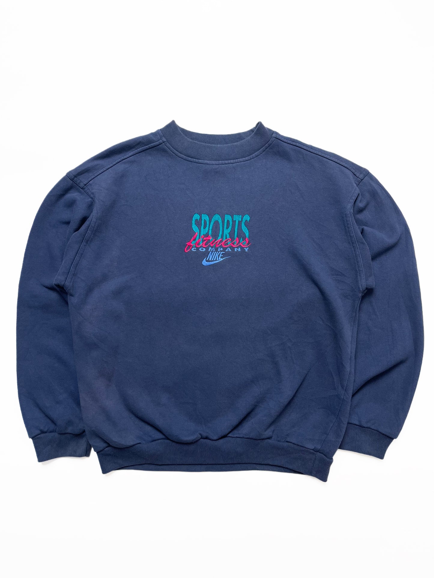 NIKE 1990s “SPORTS” BLUE CREWNECK SWEATSHIRT