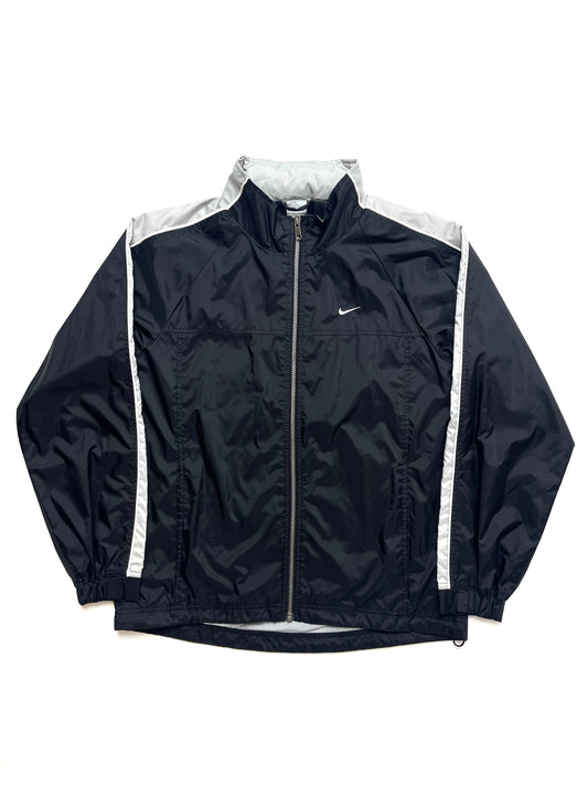 NIKE EARLY 2000s BLACK LIGHTWEIGHT TRACKJACKET