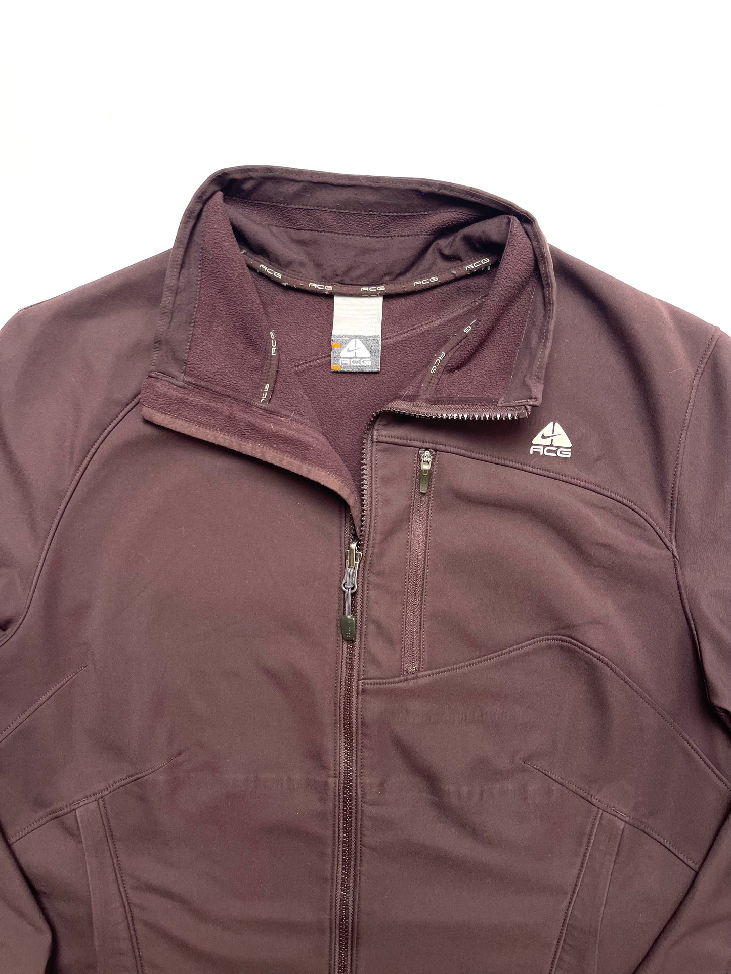 NIKE ACG 2000s SOFTSHELL FULL ZIP BROWN JACKET