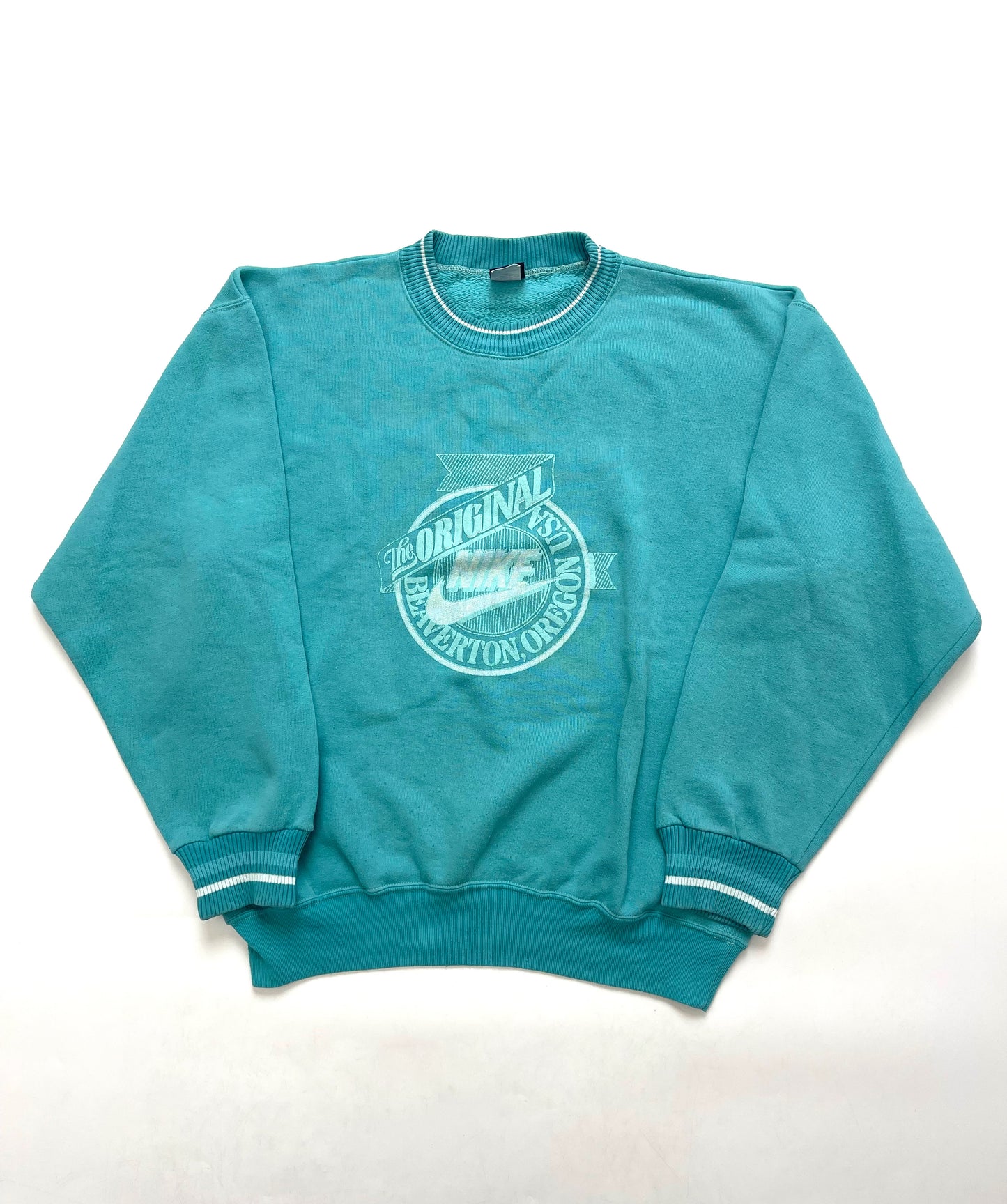 NIKE 1980s VINTAGE GREEN CREWNECK SWEATSHIRT