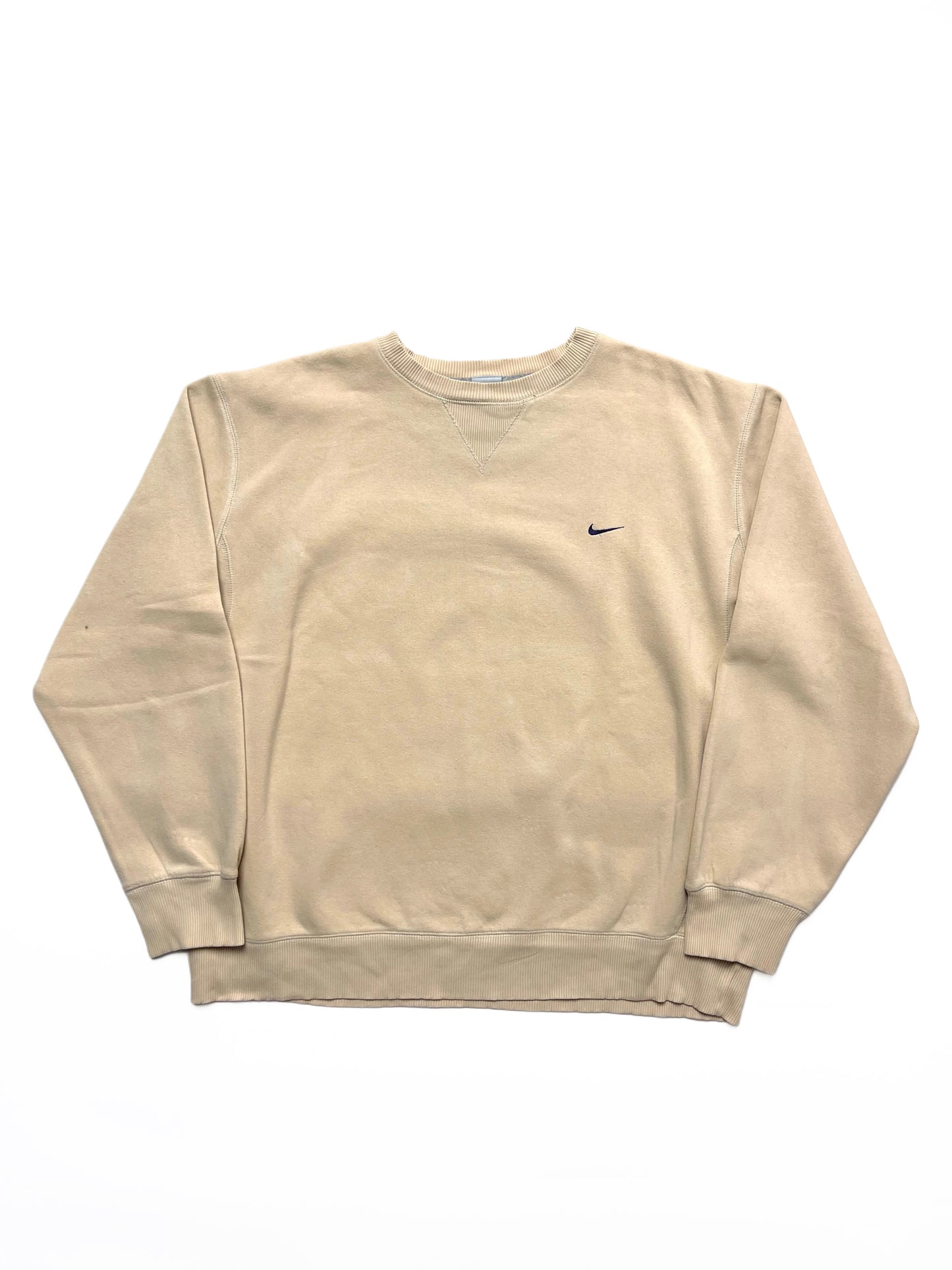 NIKE EARLY 2000s BEIGE CREWNECK SWEATSHIRT