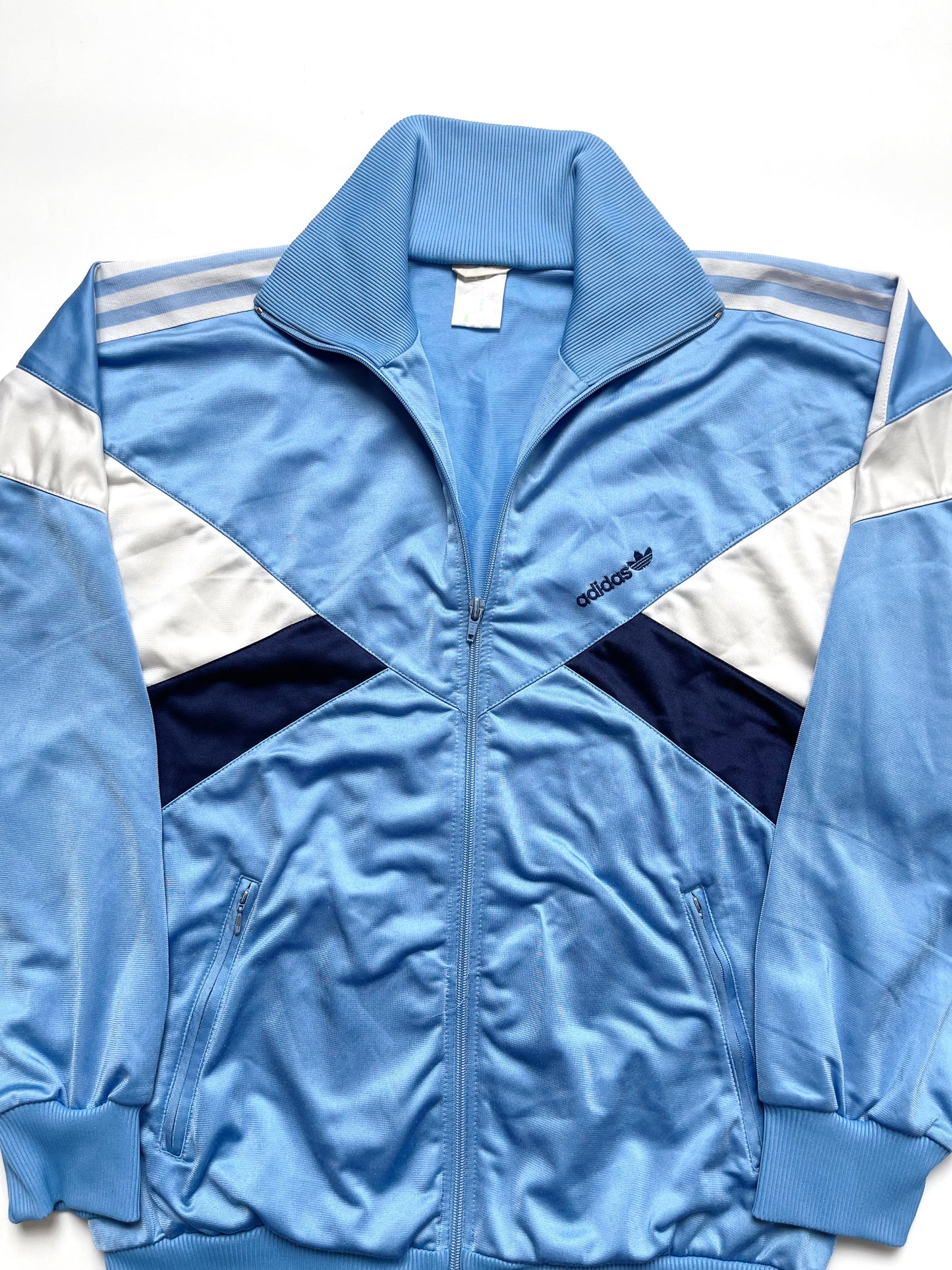 ADIDAS 1990s BLUE ZIP TRACKJCAKET