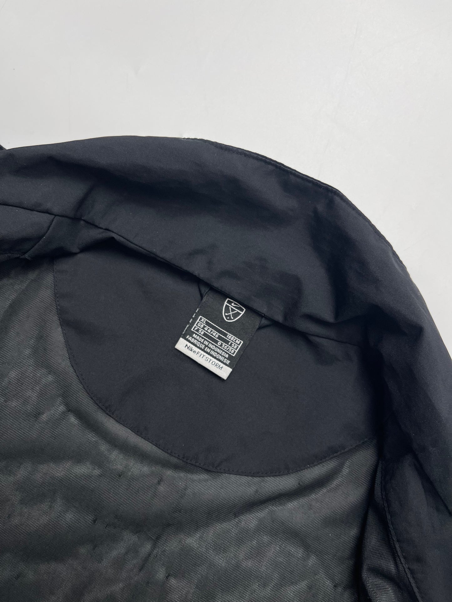 NIKE GOLF EARLY 2000s BLACK FIT-STORM WINDBREAKER JACKET