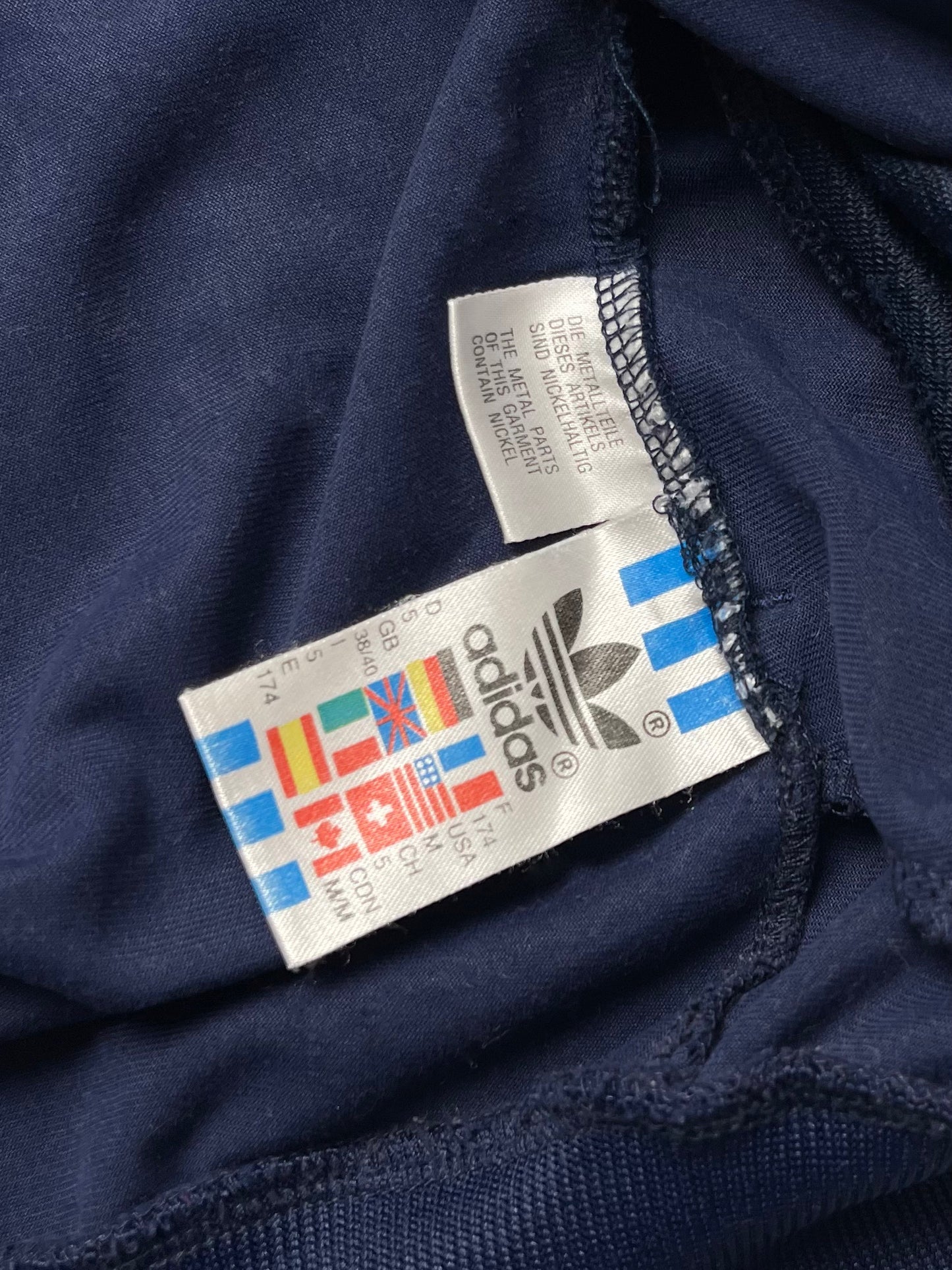 ADIDAS 1990s ONE WORLD VELVET TRACKJACKET