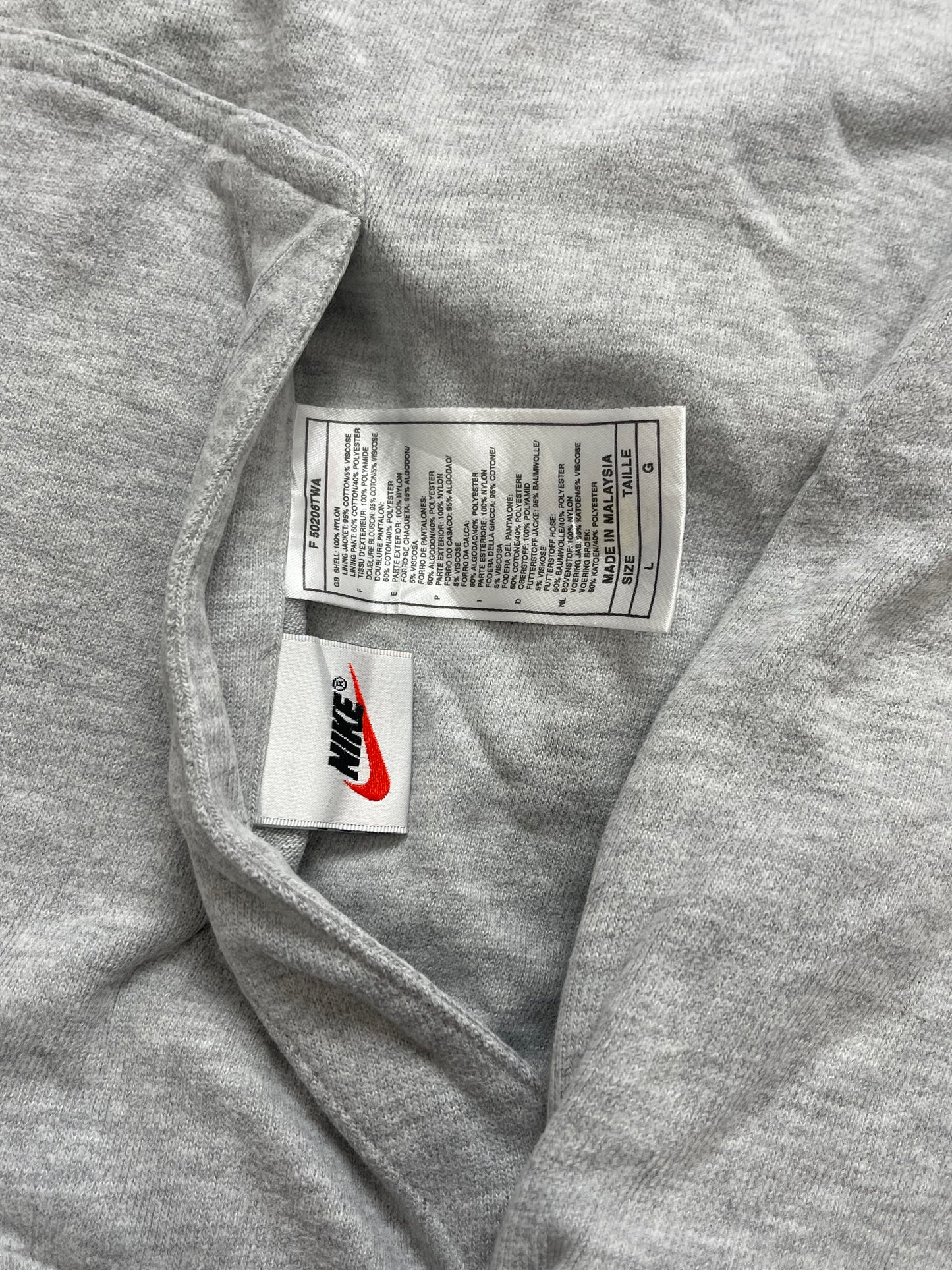 NIKE 1990s VINTAGE GREEN-GREY BIG LOGO REVERSIBLE JACKET