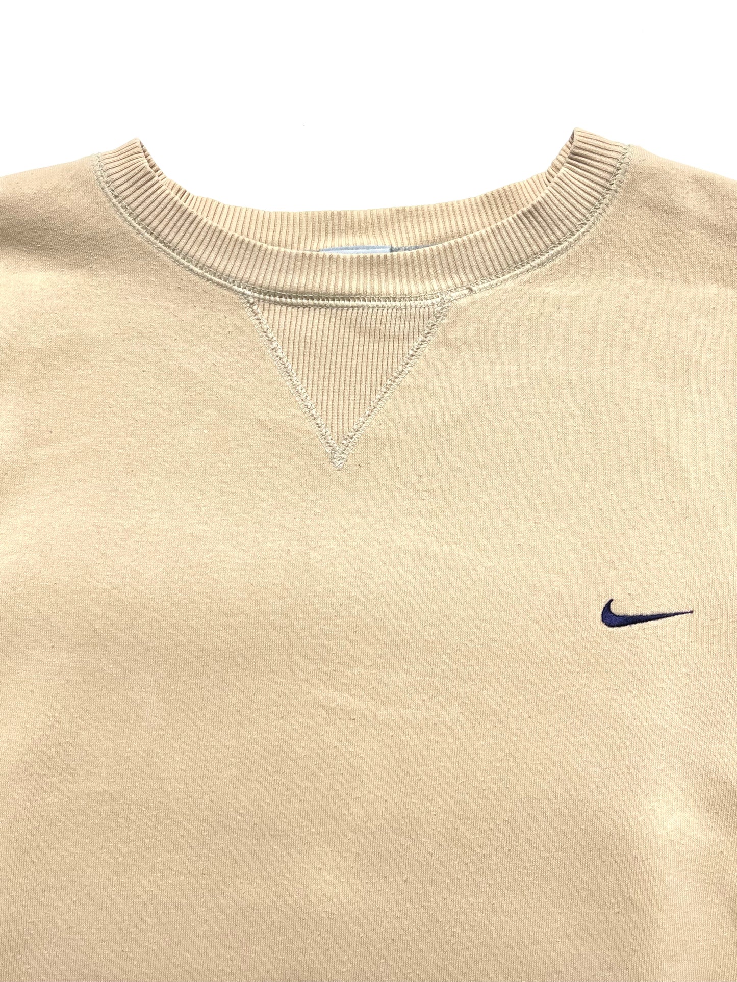 NIKE EARLY 2000s BEIGE CREWNECK SWEATSHIRT