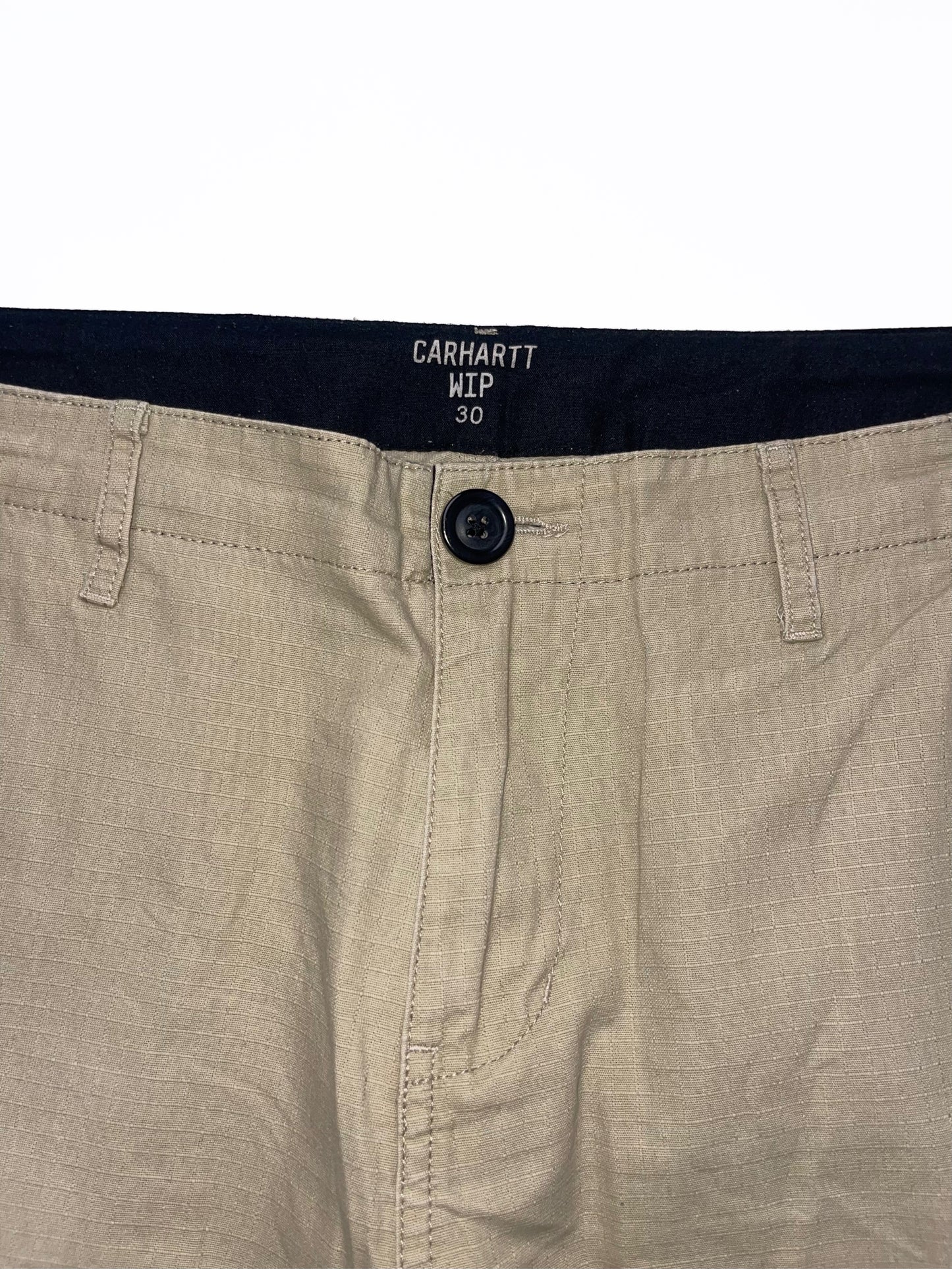 CARHARTT BEIGE AVIATION SHORT BERMUDA PANTS