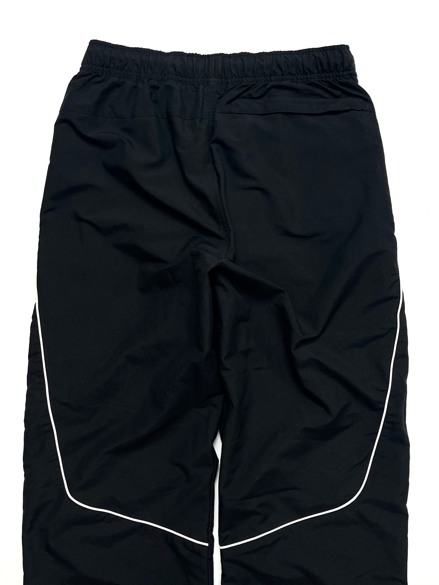 NIKE LATE 2000s BLACK NYLON TRACKPANTS
