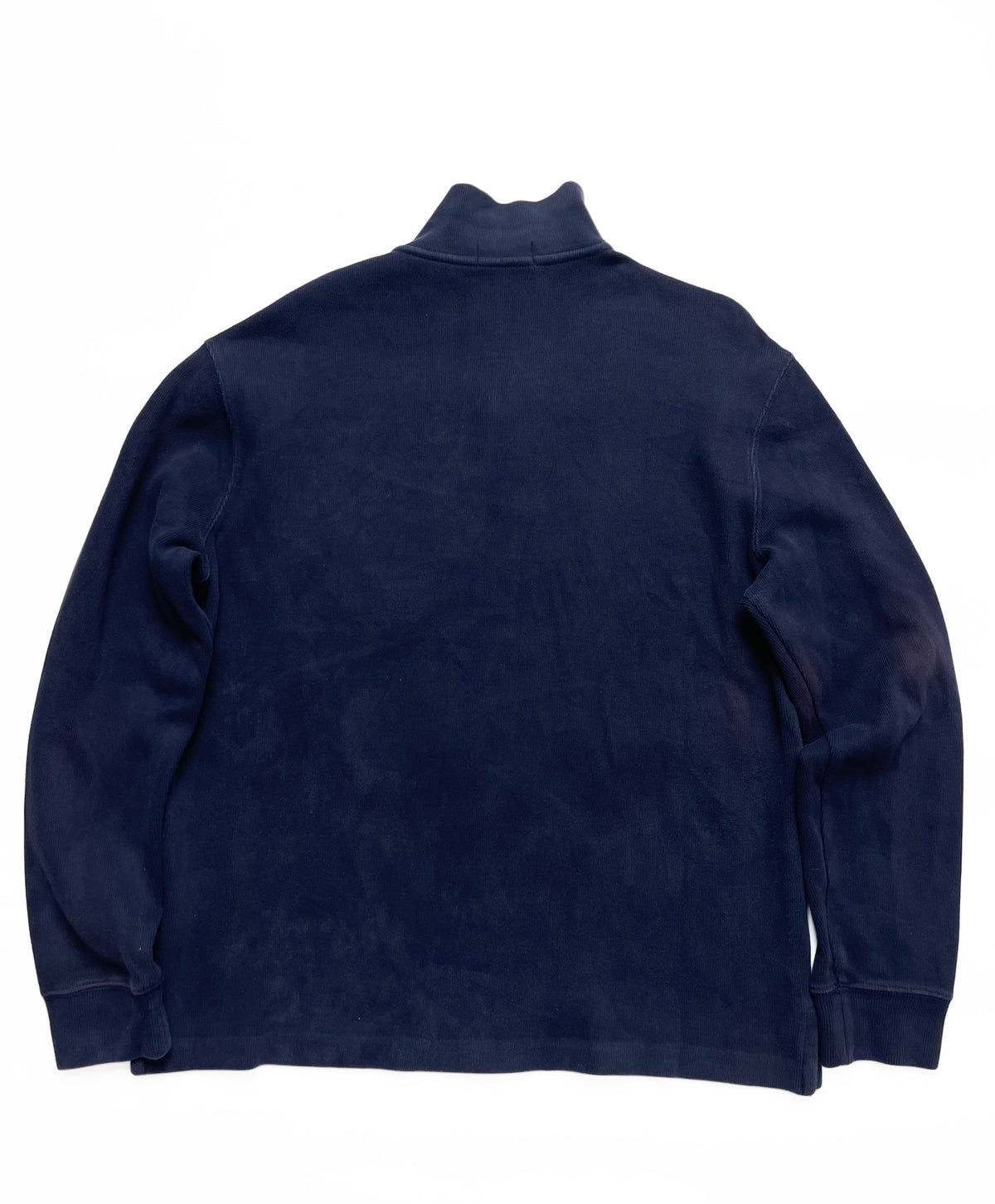 POLO RALPH LAUREN NAVY BLUE QUARTER 1/4 ZIP SWEATER