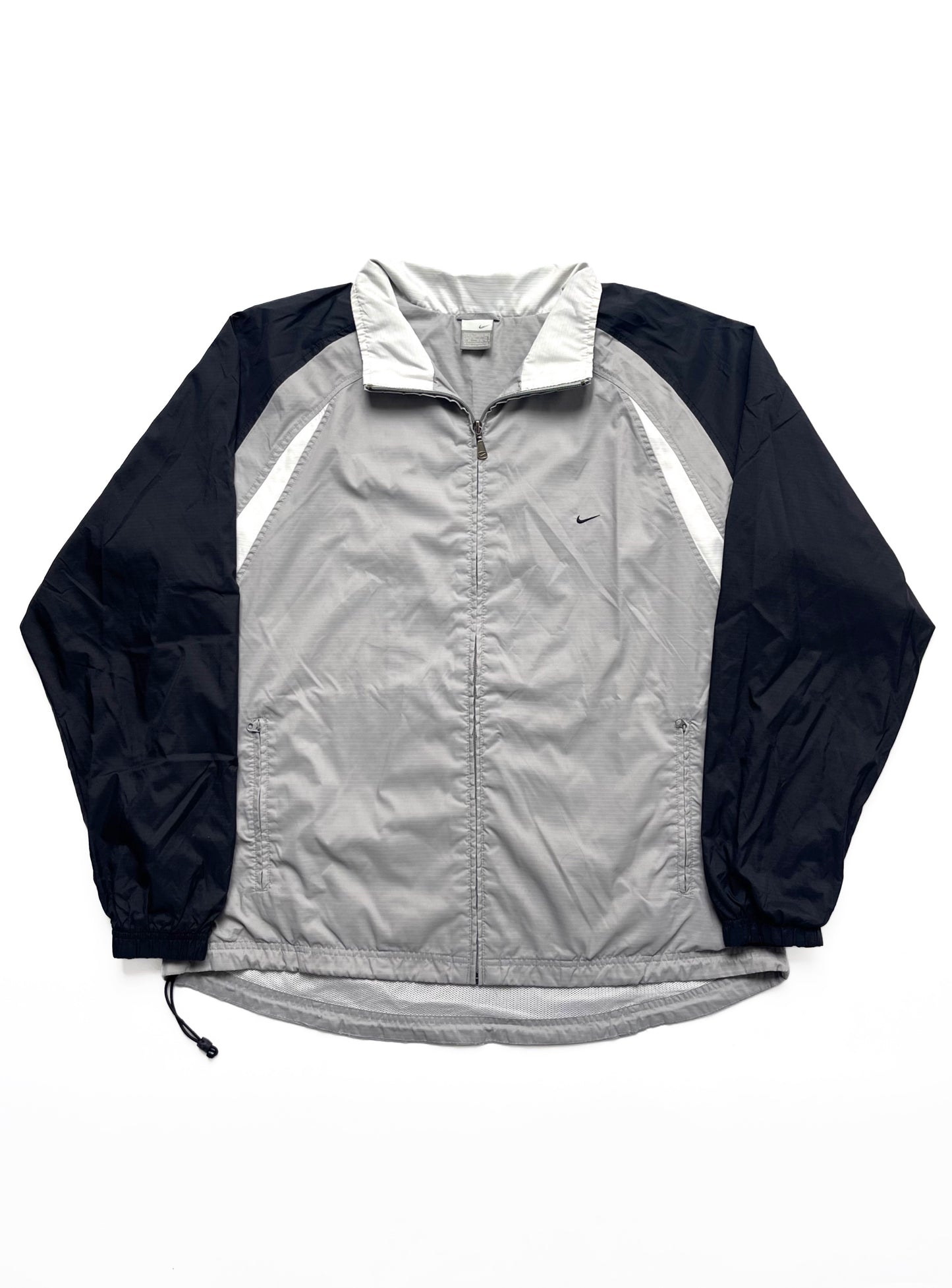 NIKE EARLY 2000s GREY/BLACK TRACKJACKET