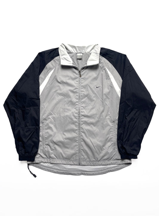 NIKE EARLY 2000s GREY/BLACK TRACKJACKET