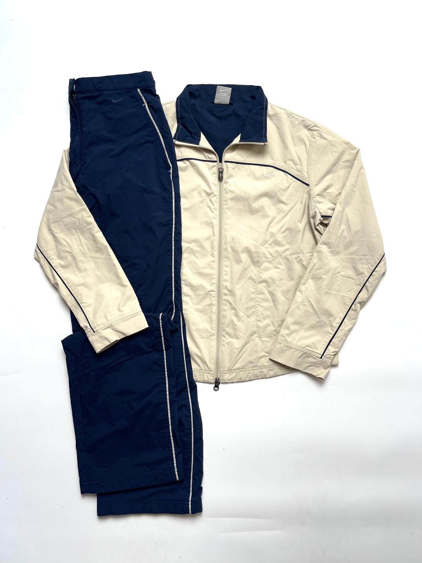 NIKE EARLY 2000s BEIGE-BLUE TRACKSUIT
