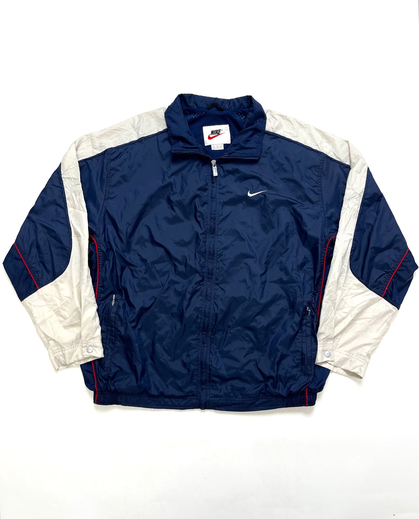 NIKE RARE 1990s VINTAGE BLUE BEIGE JACKET