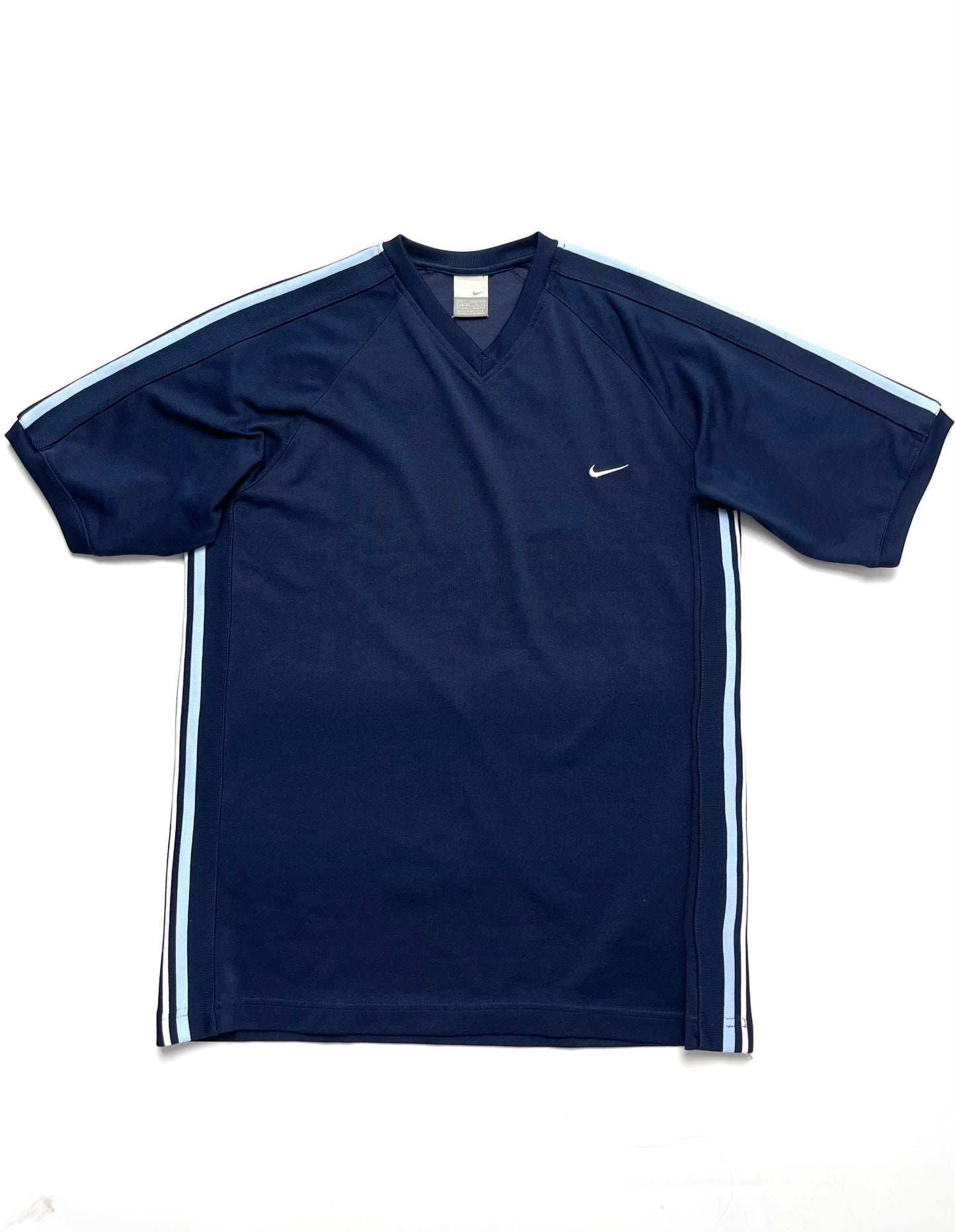 NIKE EARLY 2000s MINI SWOOSH V-NECK T-SHIRT