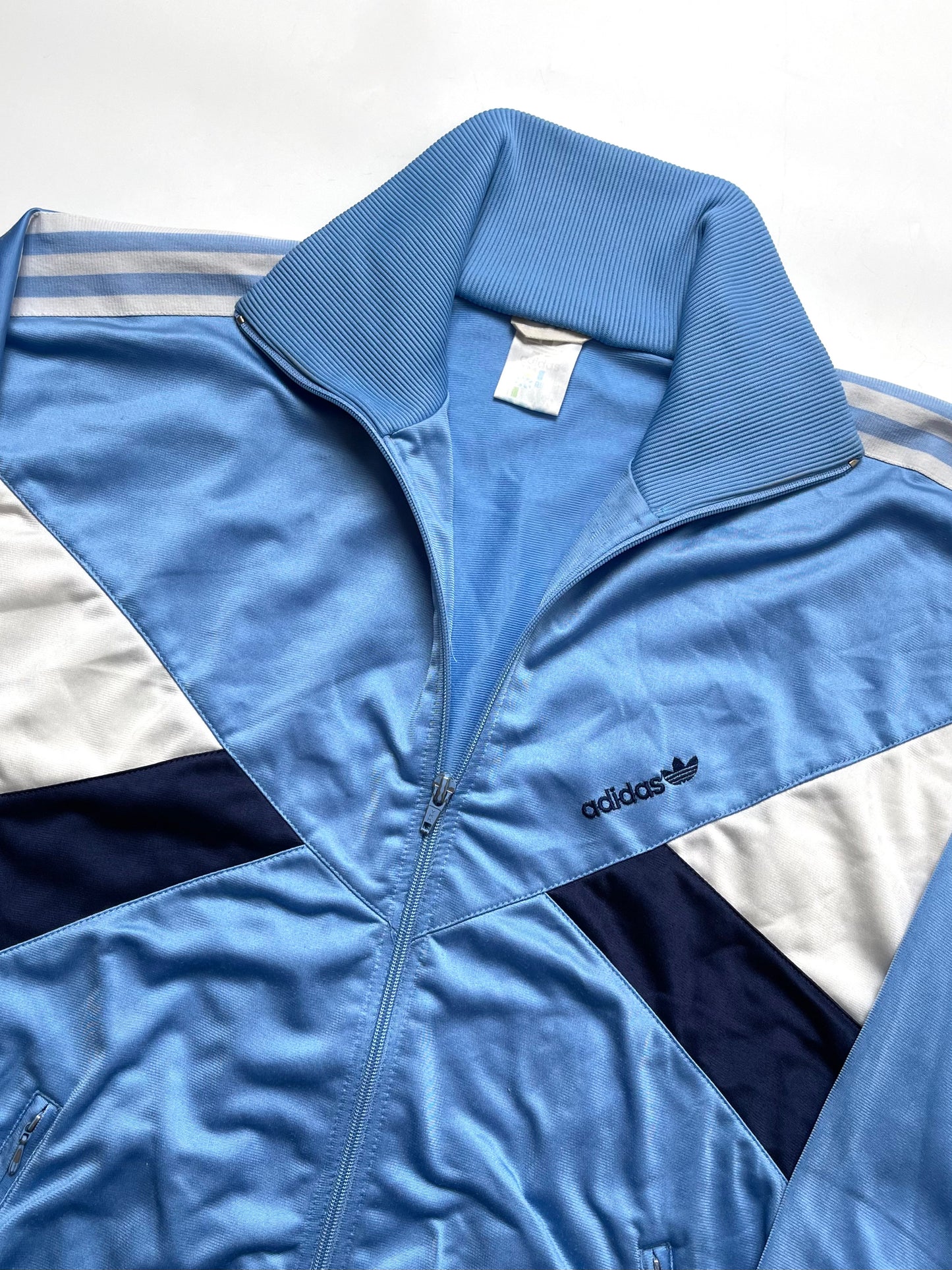 ADIDAS 1990s BLUE ZIP TRACKJCAKET