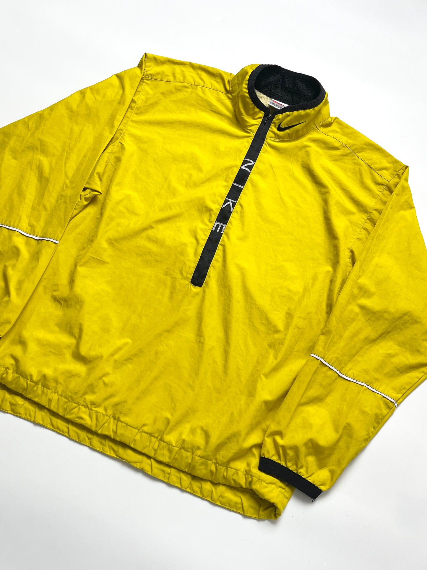 NIKE VINTAGE 1990s YELLOW QUARTER ZIP WINDBREAKER