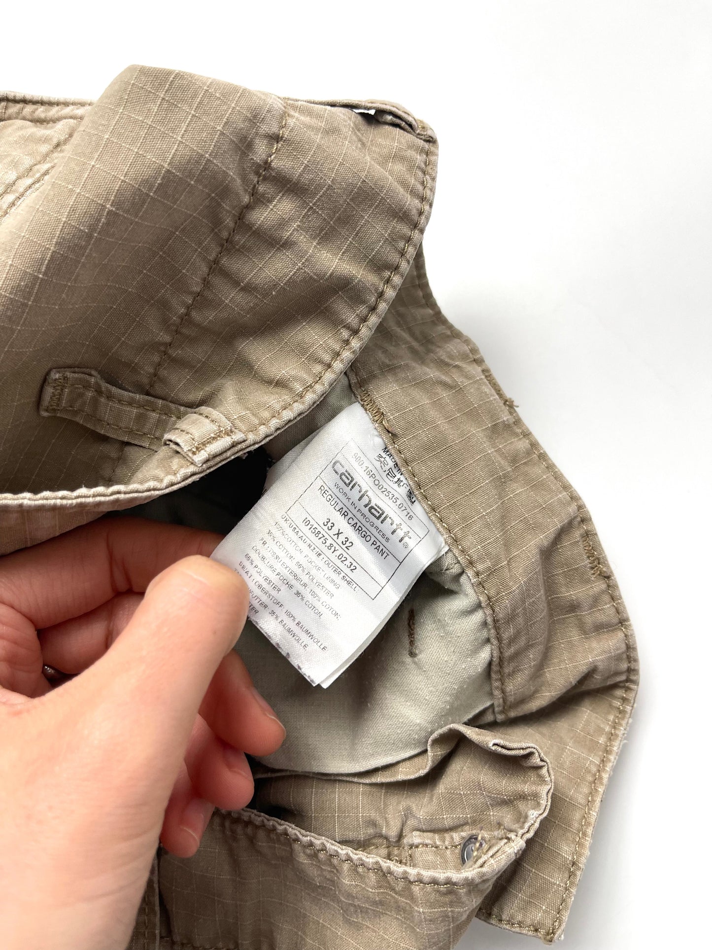 CARHARTT BEIGE REGULAR CARGO PANTS