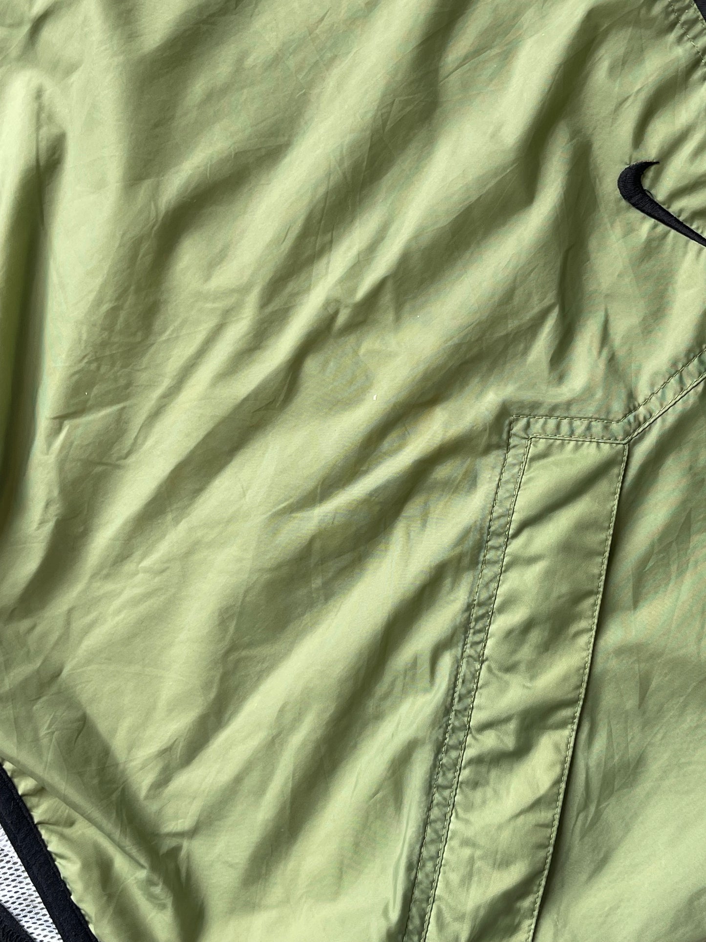 NIKE VINTAGE 1/4 ZIP WINDBREAKER BLACK/GREEN