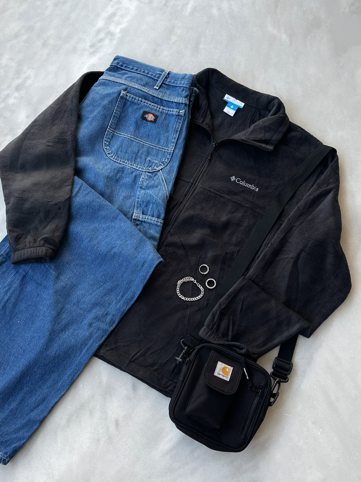 COLUMBIA DARK GREY FLEECE