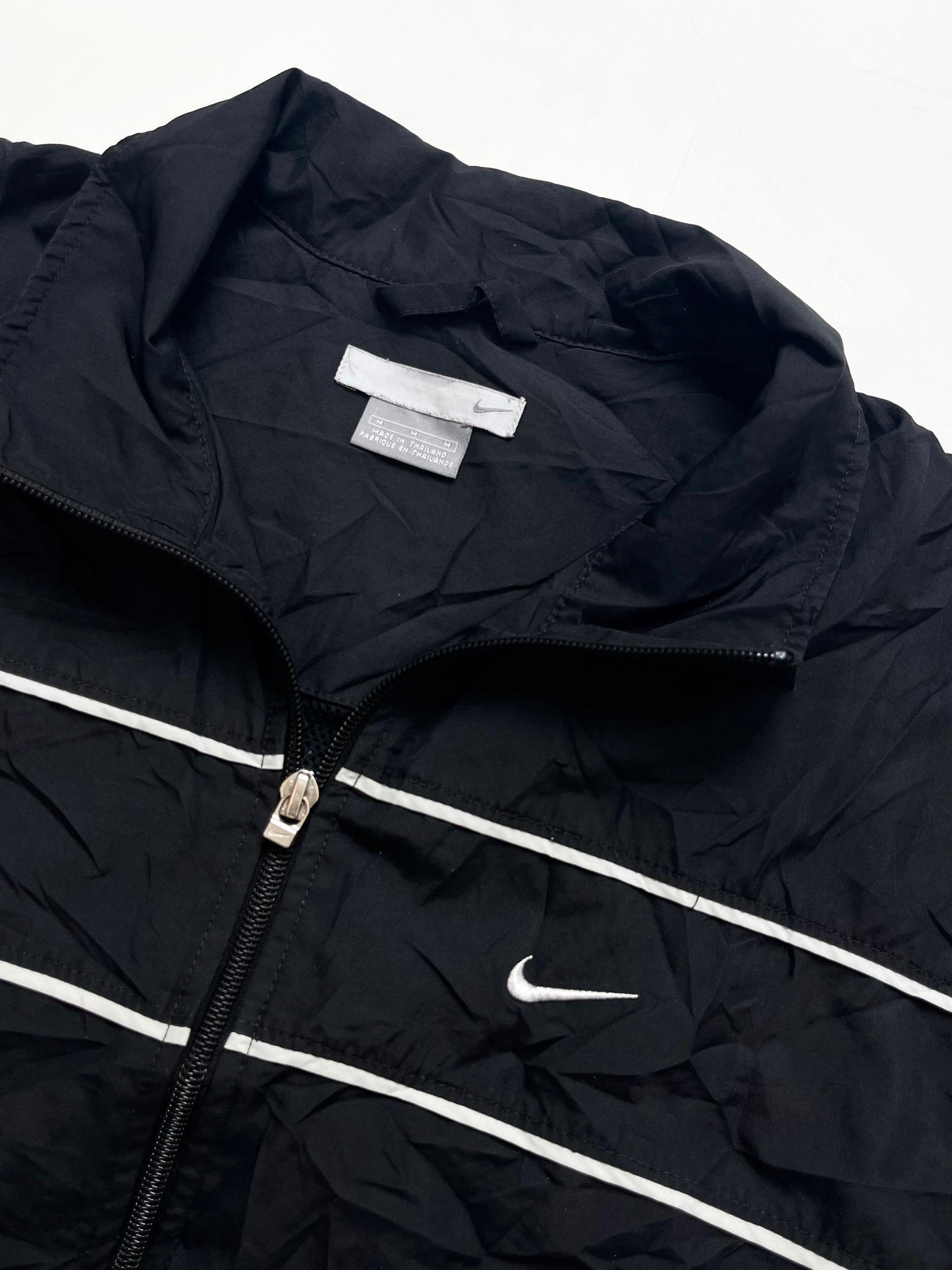 NIKE EARLY 2000s BLACK WINDBREAKER JACKET