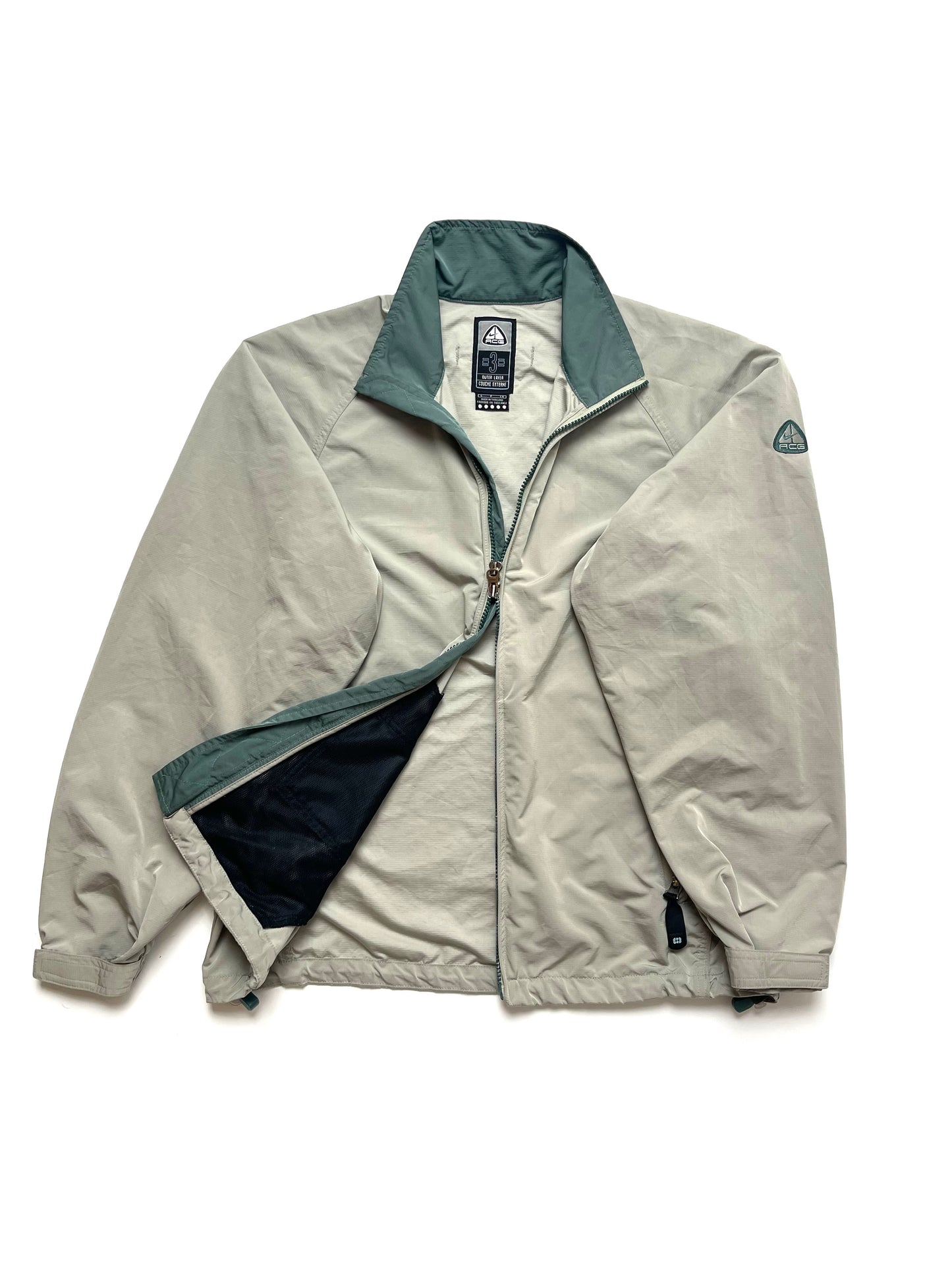 NIKE ACG 2000s PERFORMANCE 3 OUTER LAYER KHAKI GREY TRACKJACKET
