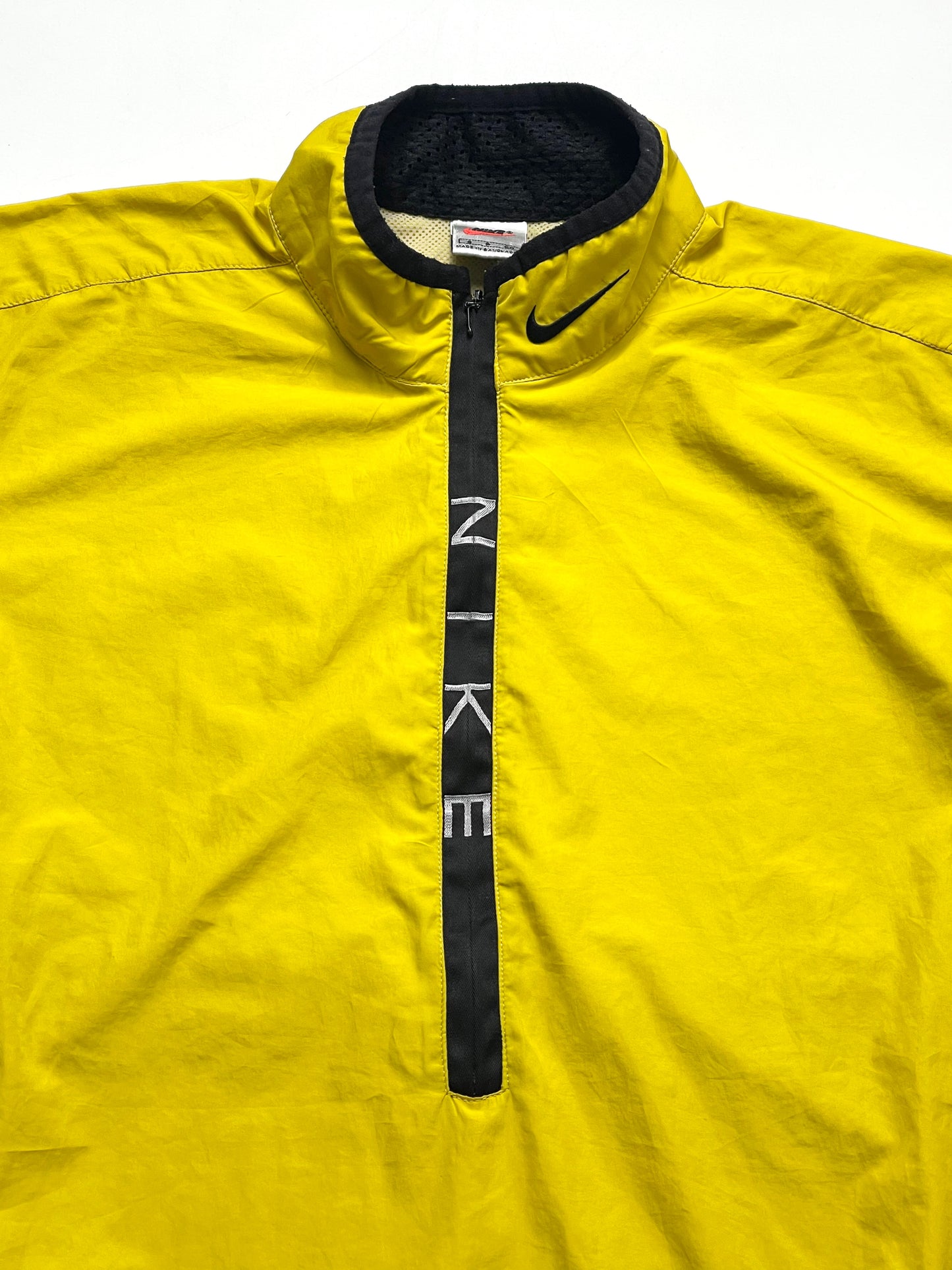 NIKE VINTAGE 1990s YELLOW QUARTER ZIP WINDBREAKER