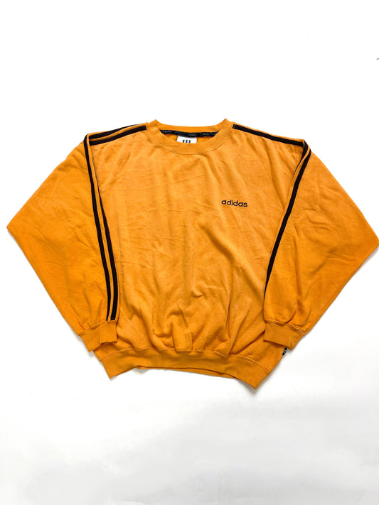 ADIDAS 1990s VINTAGE ORANGE CREWNECK SWEATSHIRT