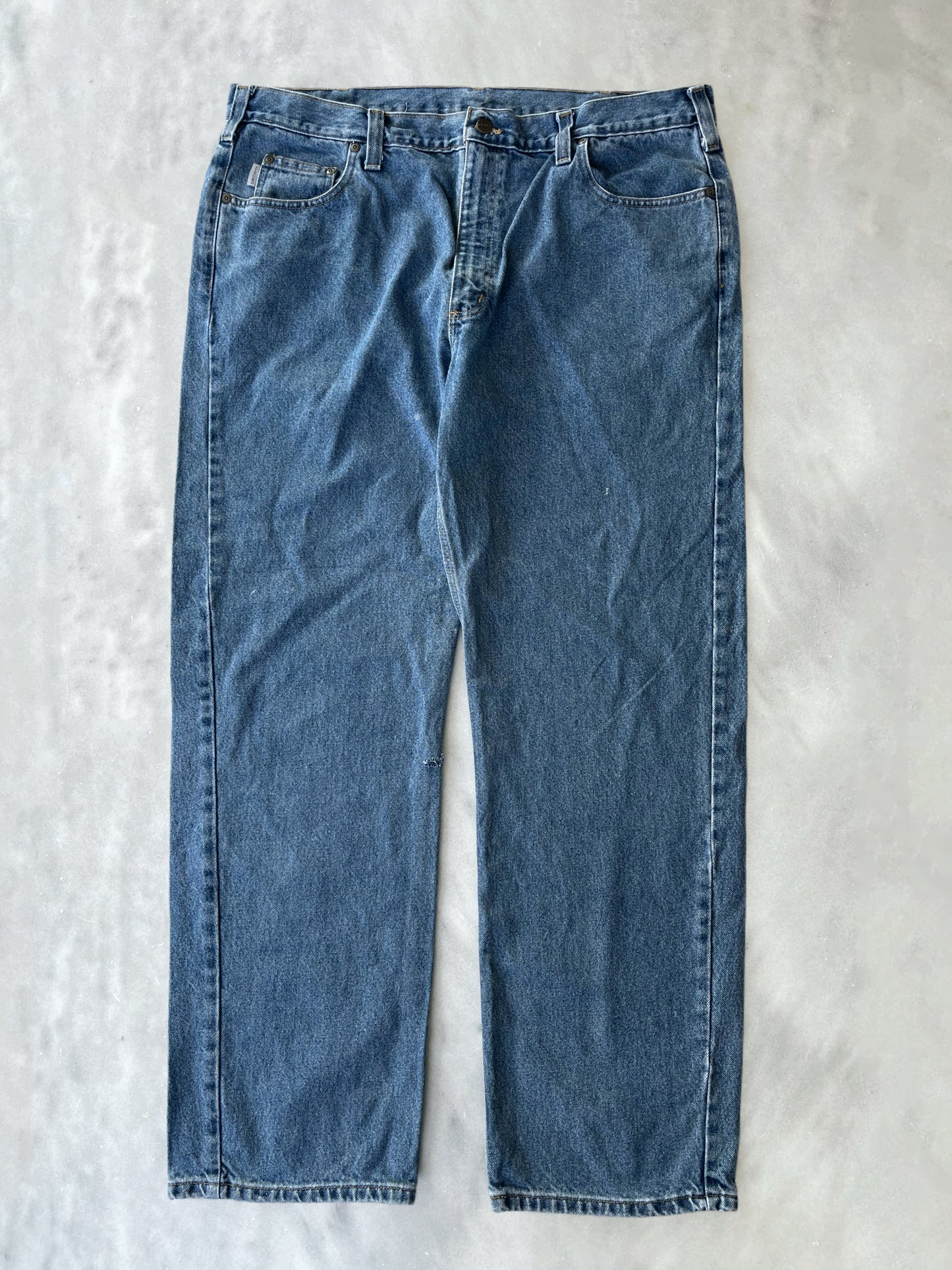 CARHARTT DENIM THRASHED PANTS