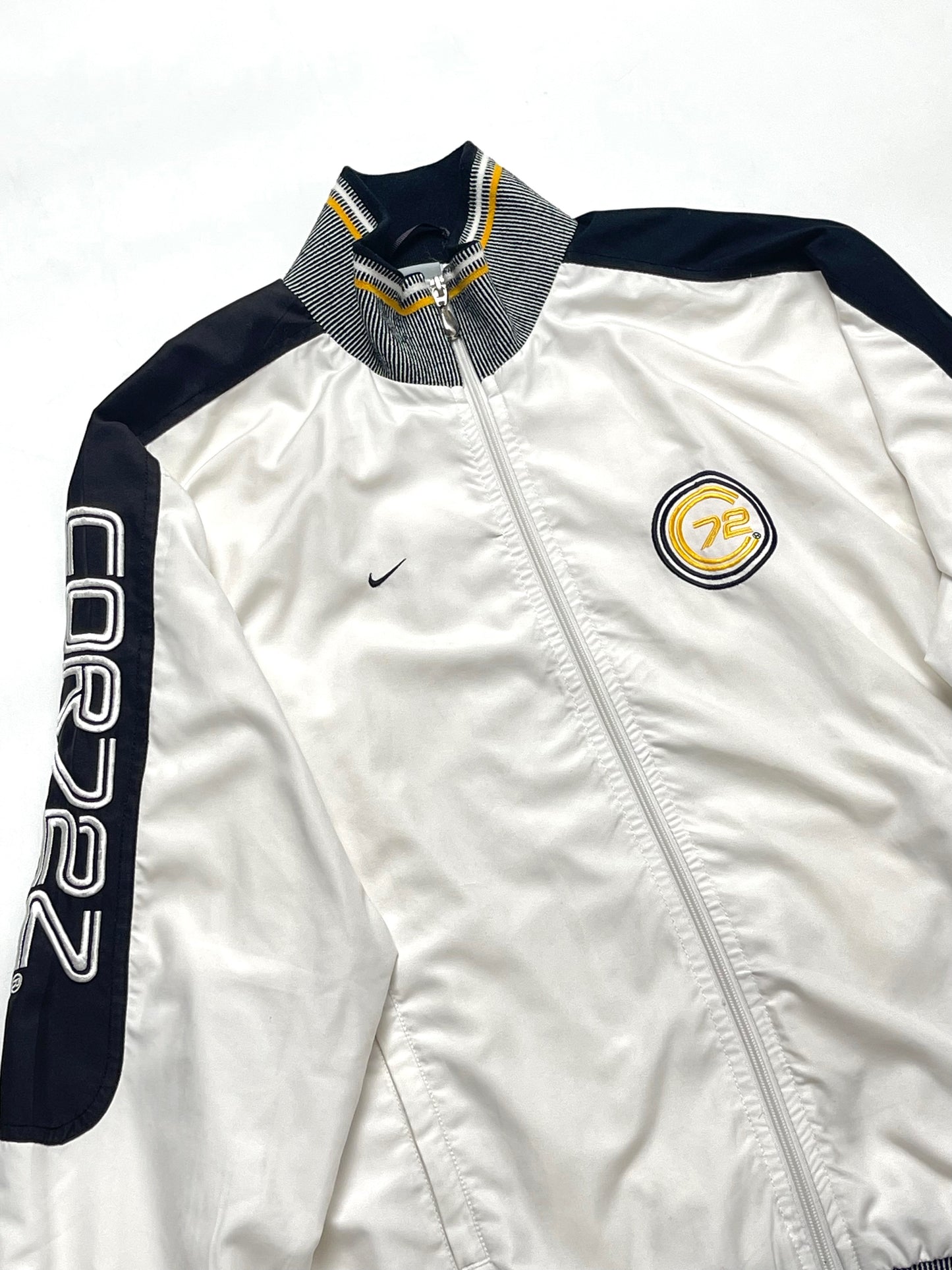 NIKE EARLY 00s CORTEZ 72 WHITE TRACKJACKET