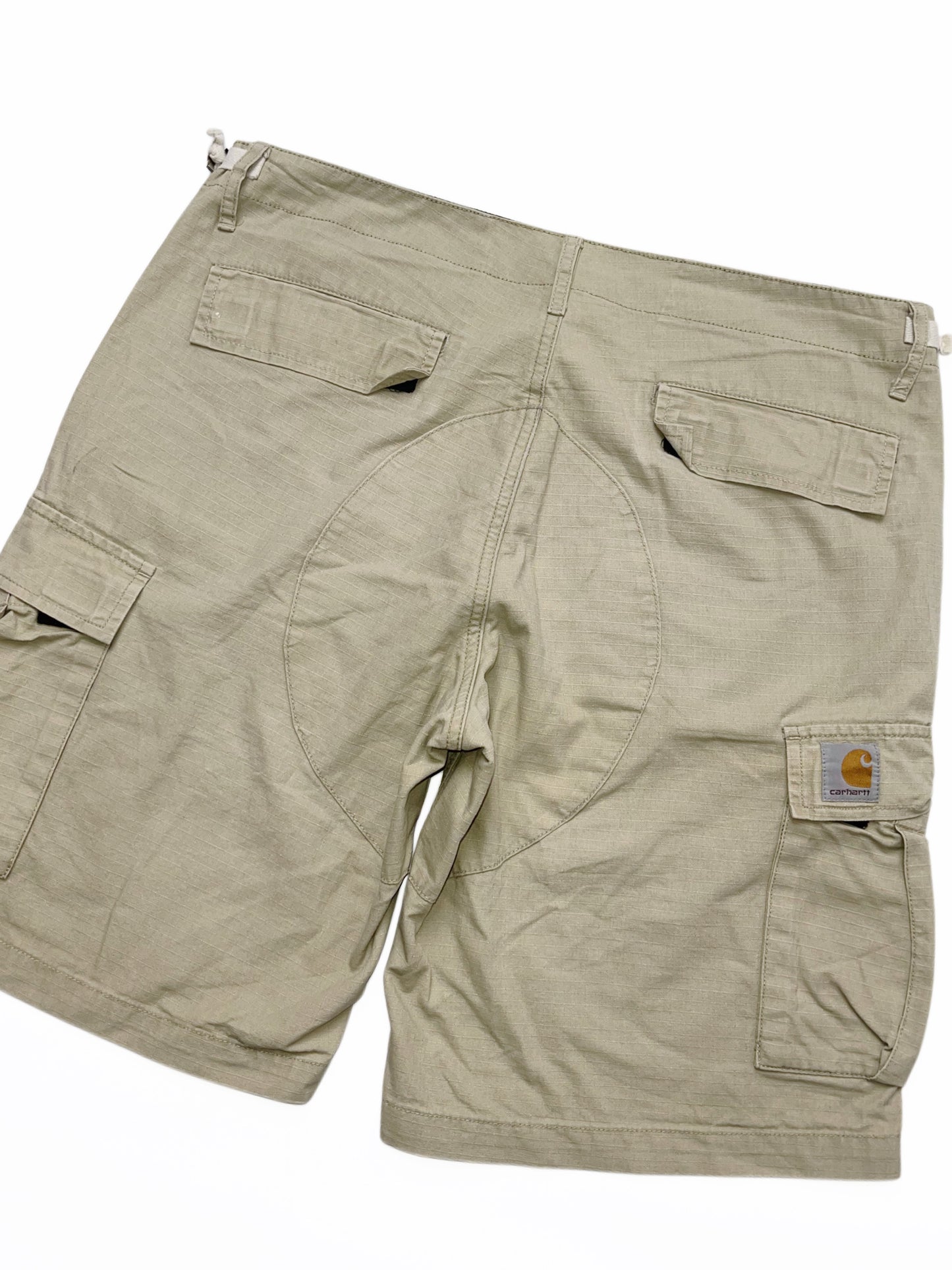CARHARTT BEIGE AVIATION SHORT BERMUDA PANTS