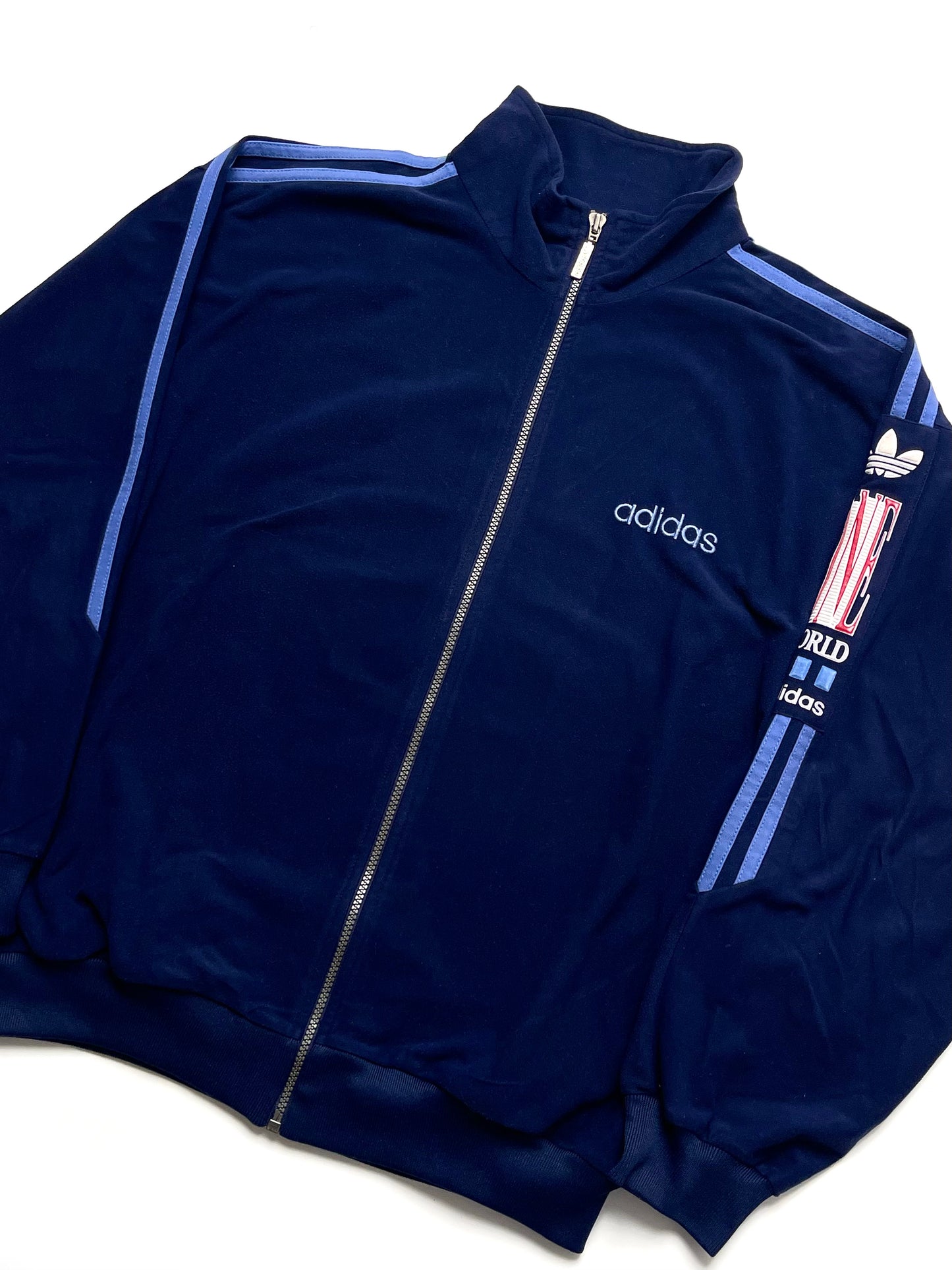ADIDAS 1990s ONE WORLD VELVET TRACKJACKET