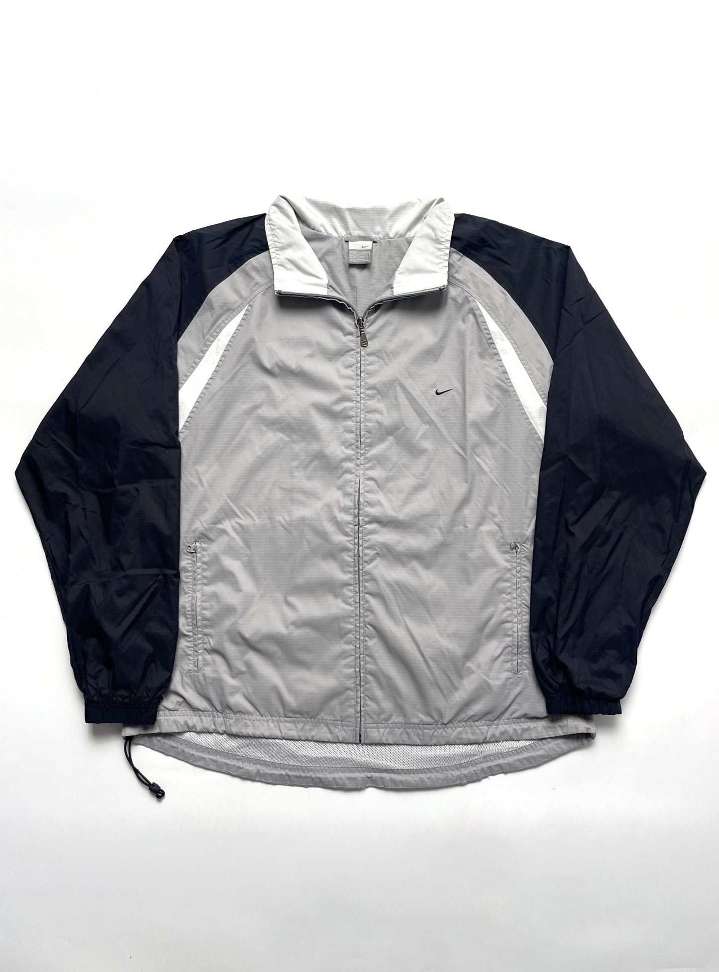 NIKE EARLY 2000s GREY/BLACK TRACKJACKET