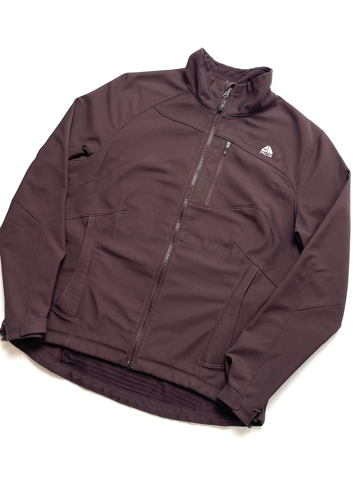 NIKE ACG 2000s SOFTSHELL FULL ZIP BROWN JACKET
