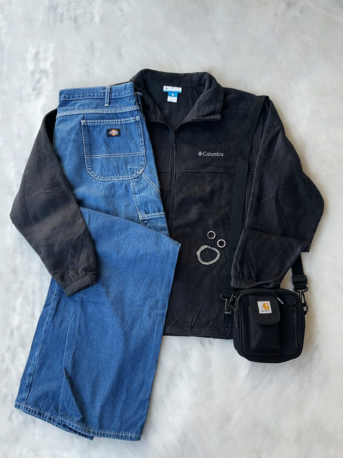 COLUMBIA DARK GREY FLEECE