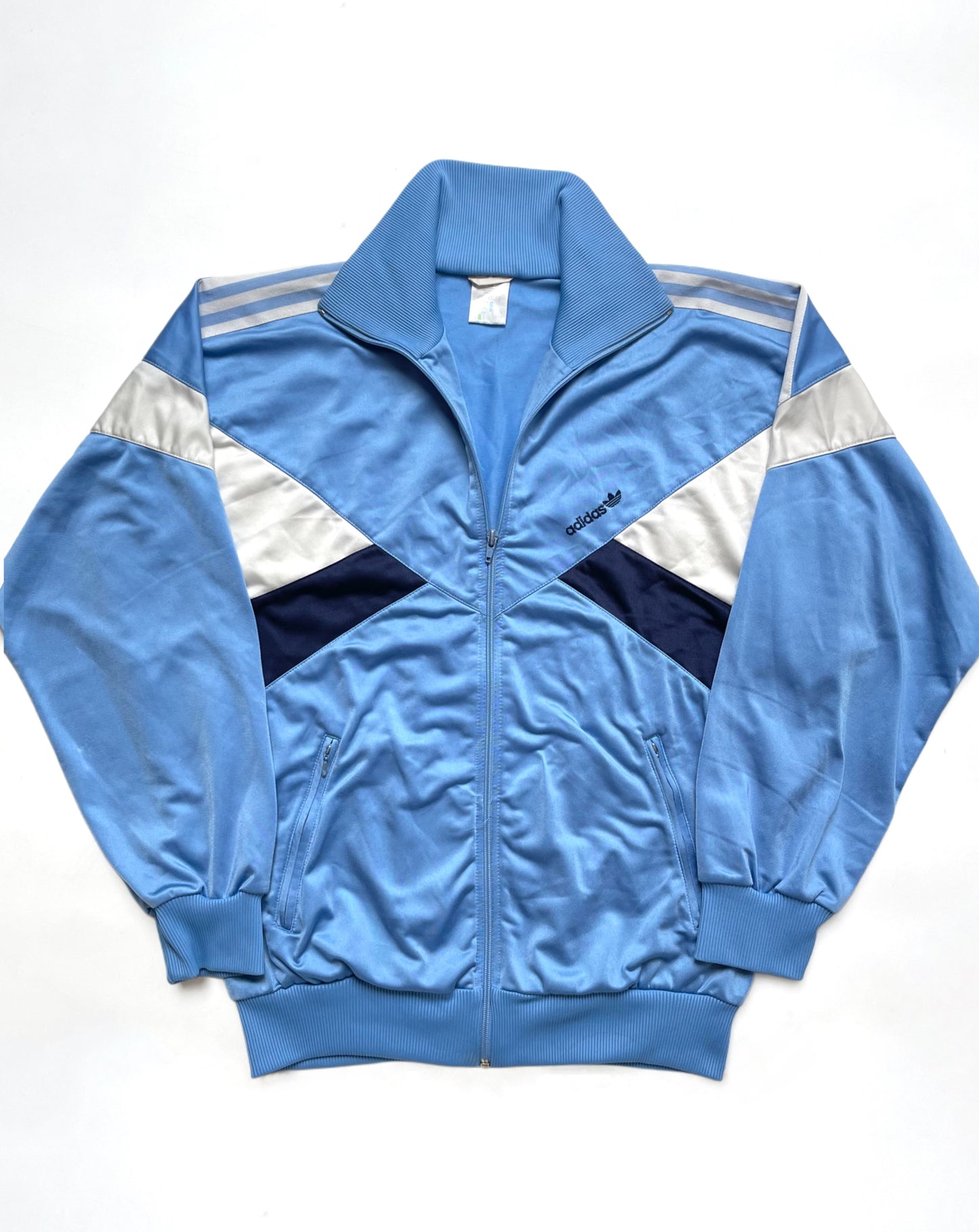 ADIDAS 1990s BLUE ZIP TRACKJCAKET