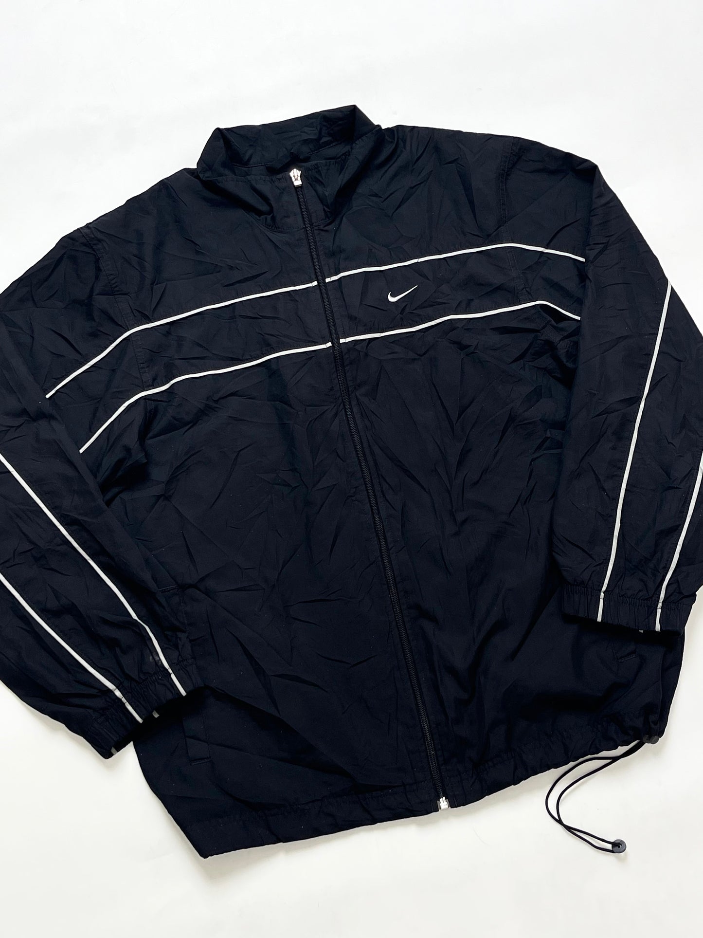 NIKE EARLY 2000s BLACK WINDBREAKER JACKET