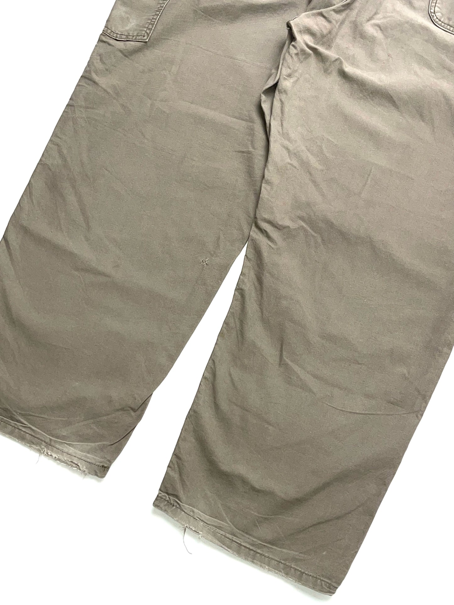 CARHARTT BEIGE THRASHED CARPENTER PANTS