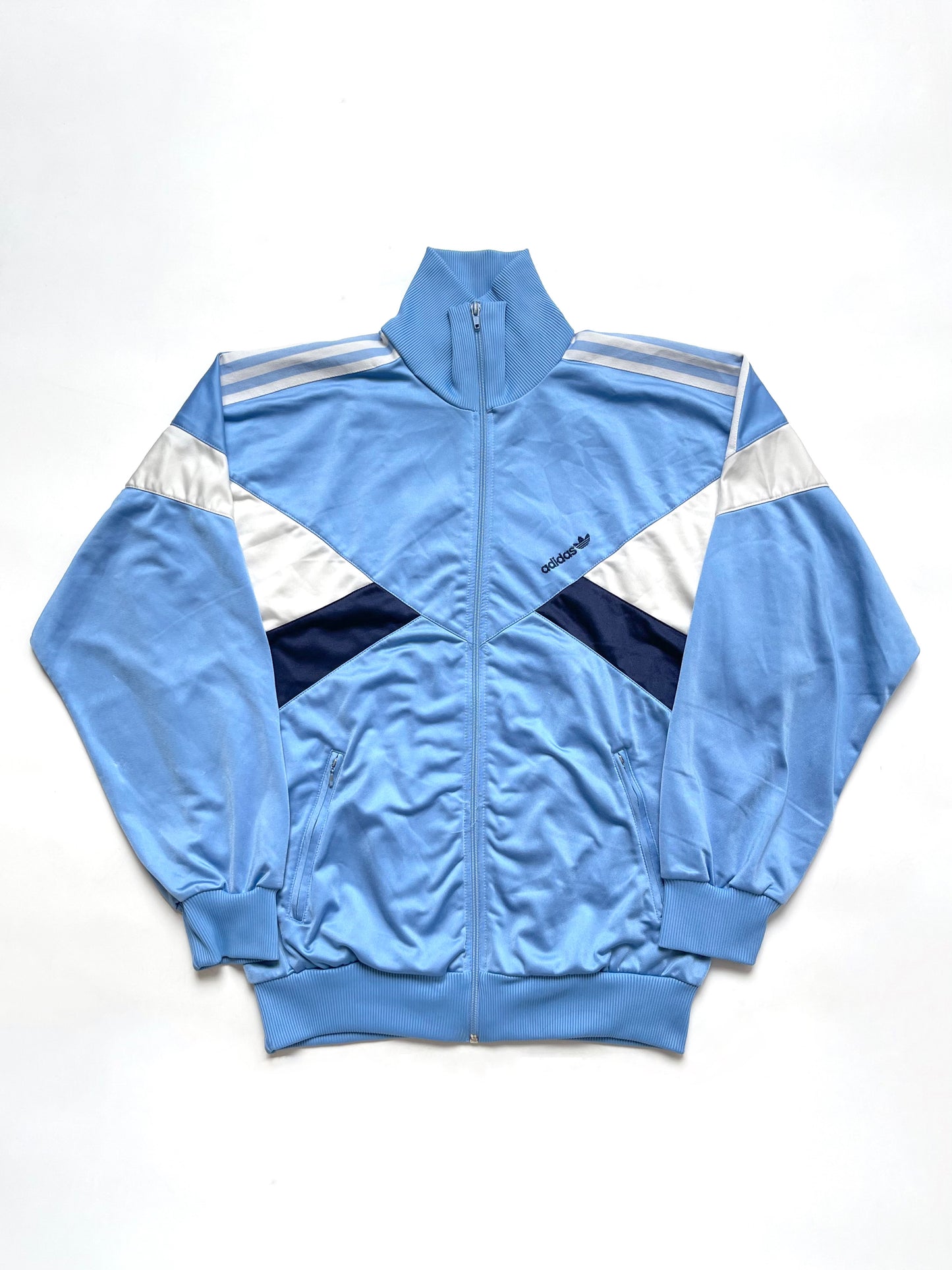 ADIDAS 1990s BLUE ZIP TRACKJCAKET